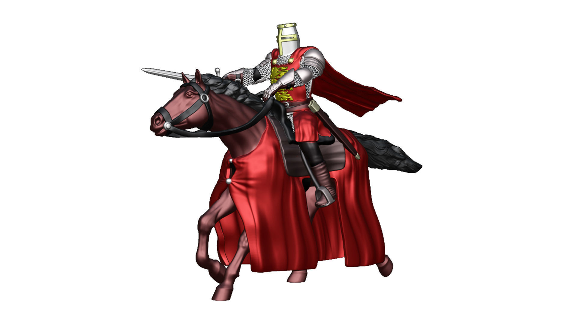 English Crusader Cavalry 6 3D print model_5