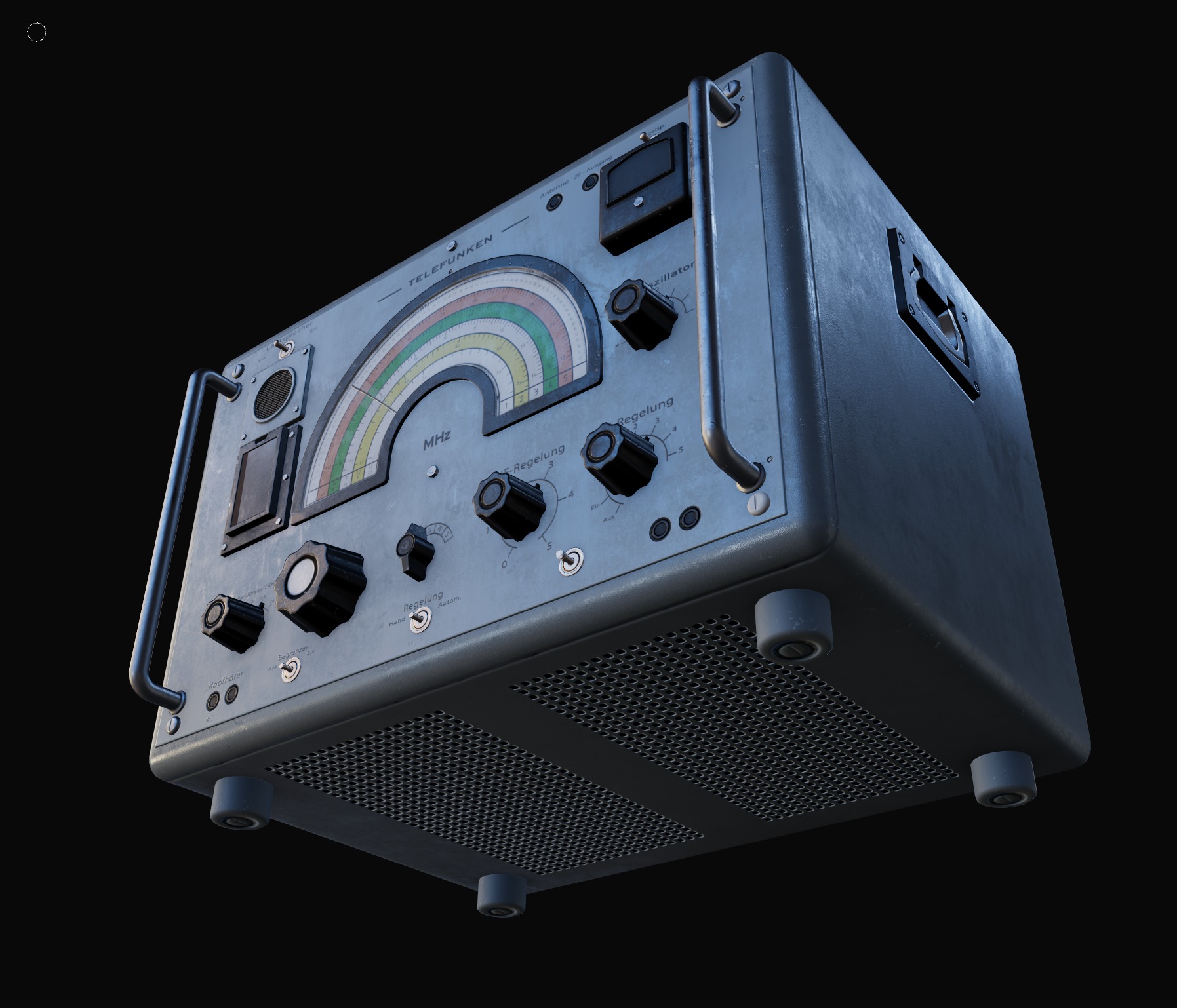 Telefunken E127 Vintage Radio Lowpoly model used electronics Low-poly 3D model_9