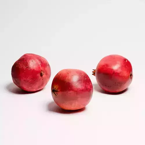Pomegranate Set 01 Low-poly 3D model