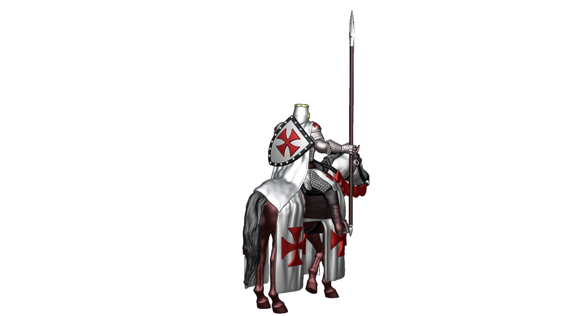 Templar Cavalry 2 3D print model_5