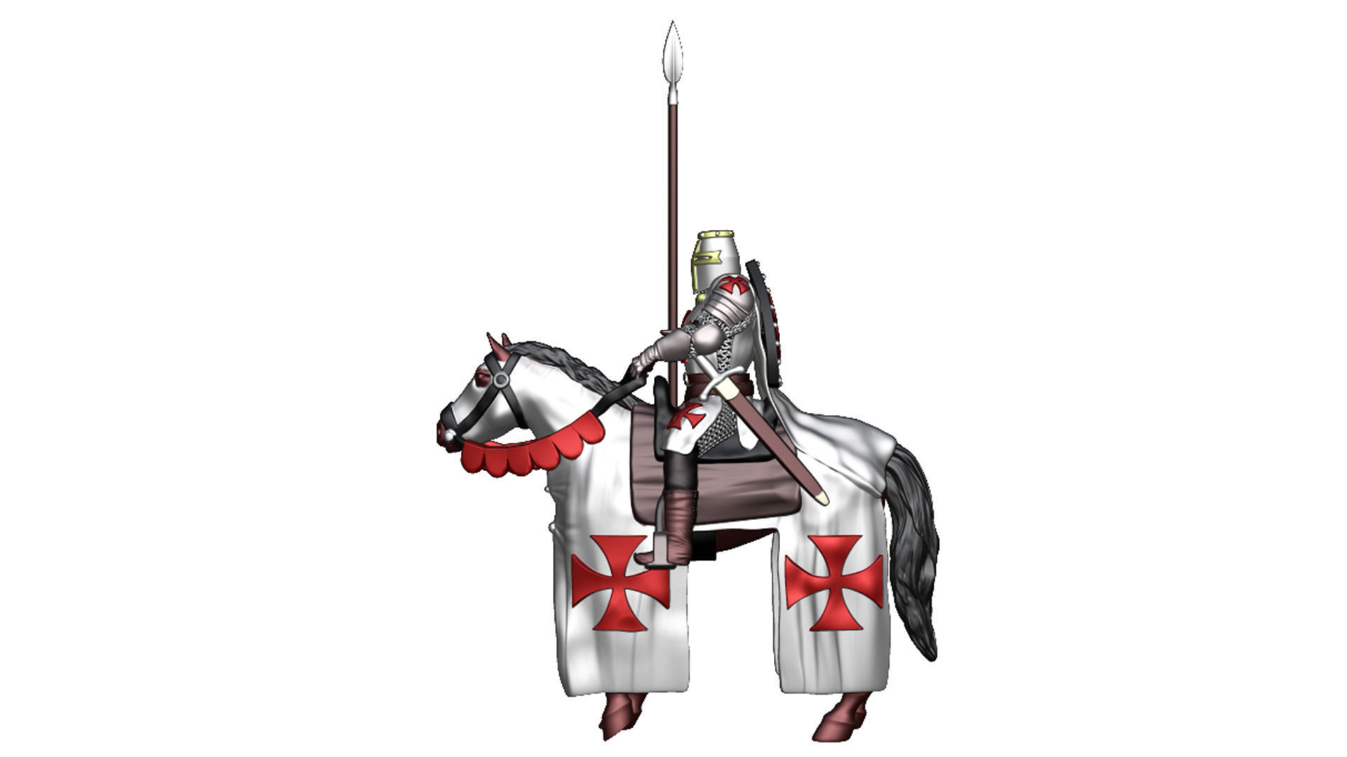 Templar Cavalry 2 3D print model_3