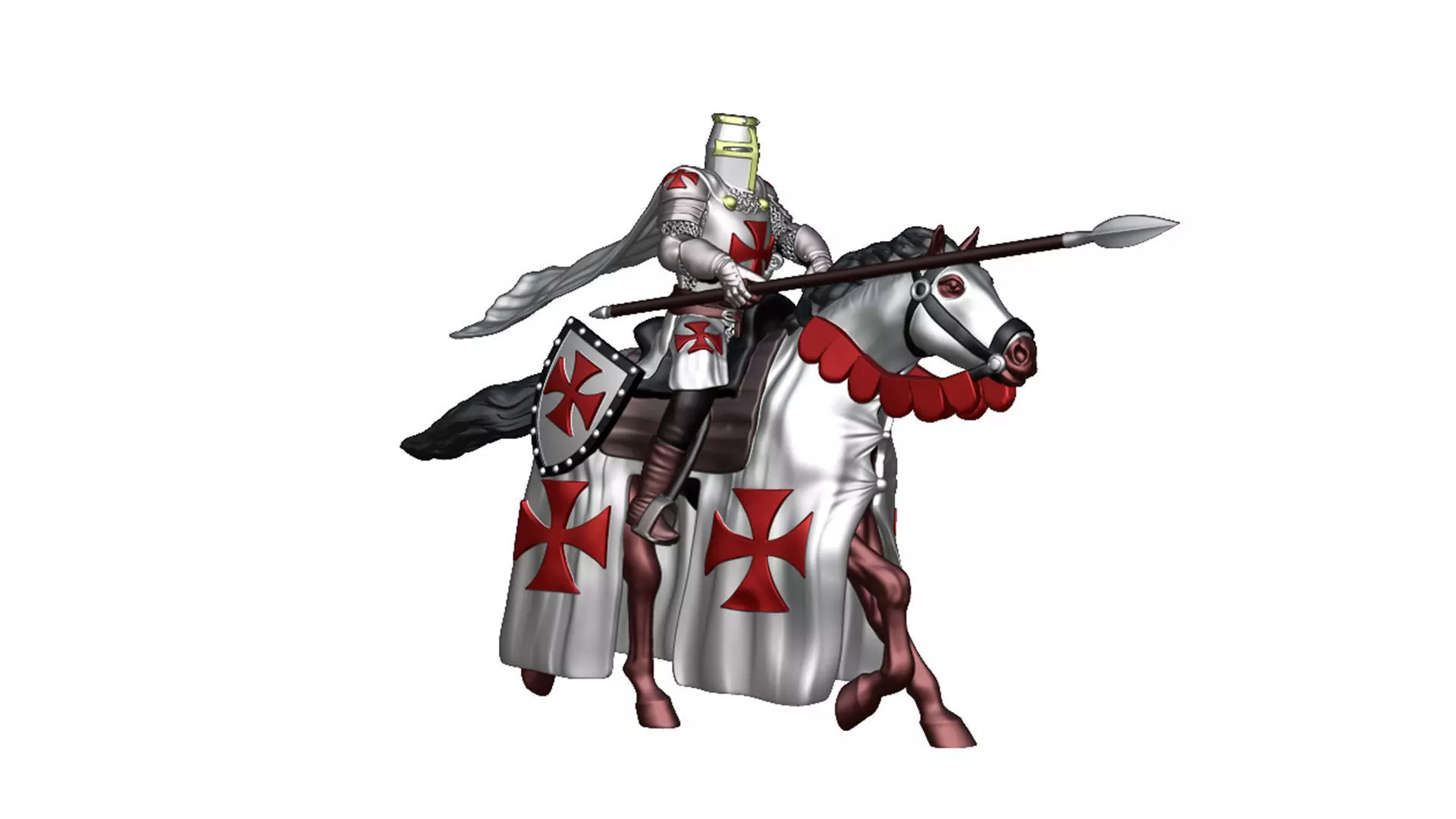 Templar Cavalry 4 3D print model_0