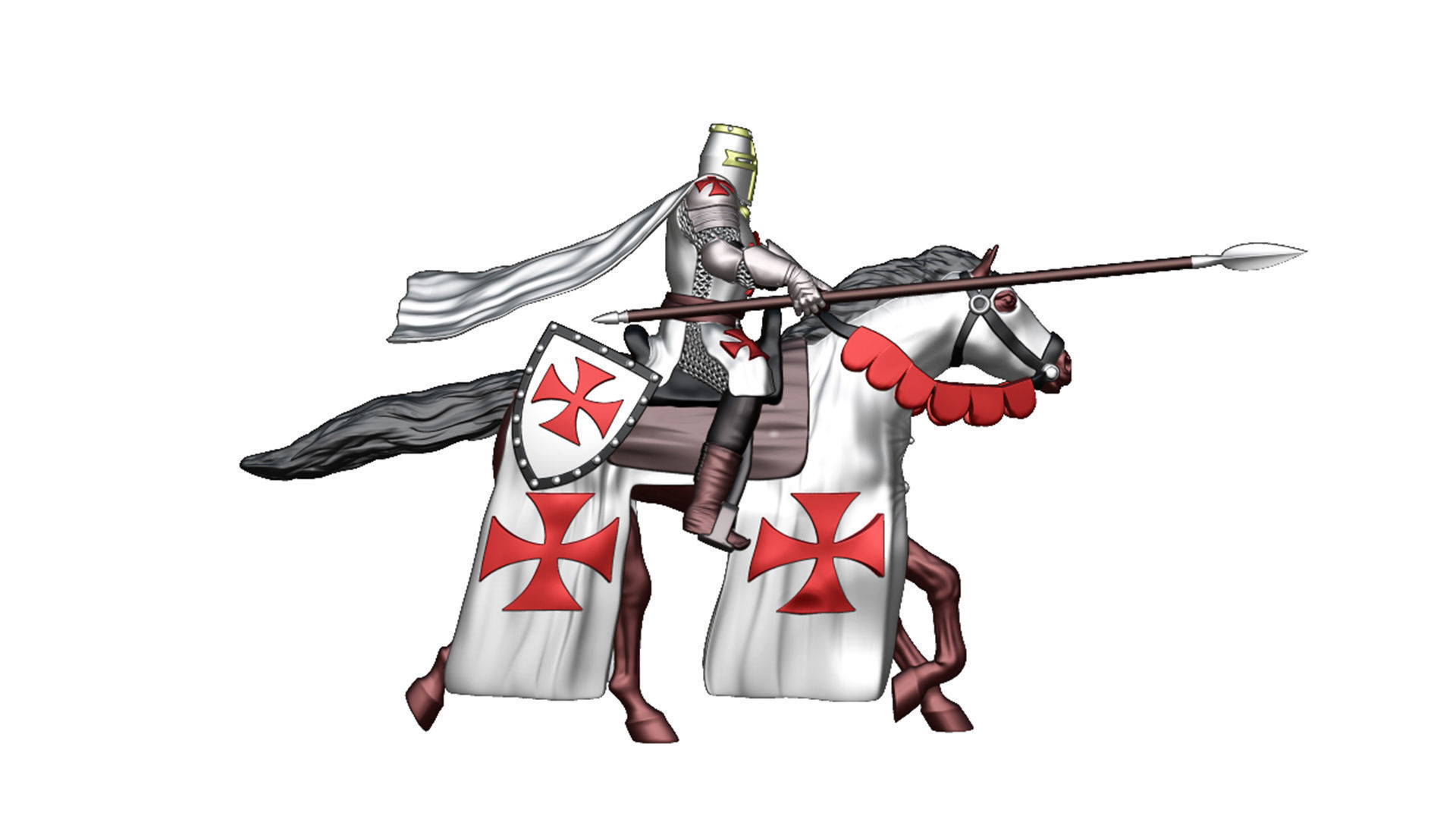 Templar Cavalry 4 3D print model_5