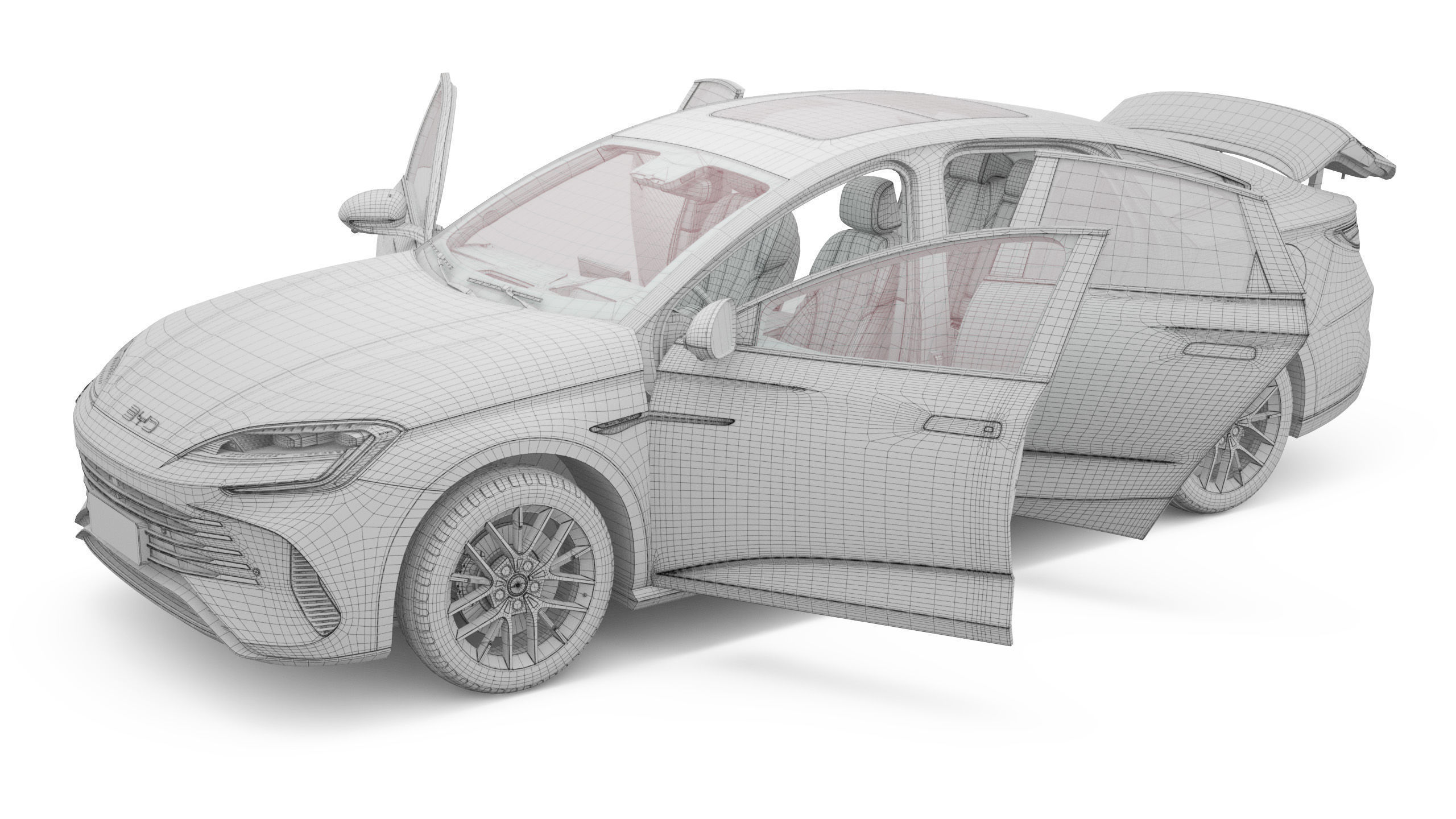 2025 BYD Seal 07 DM-I With Interior 3D model_19