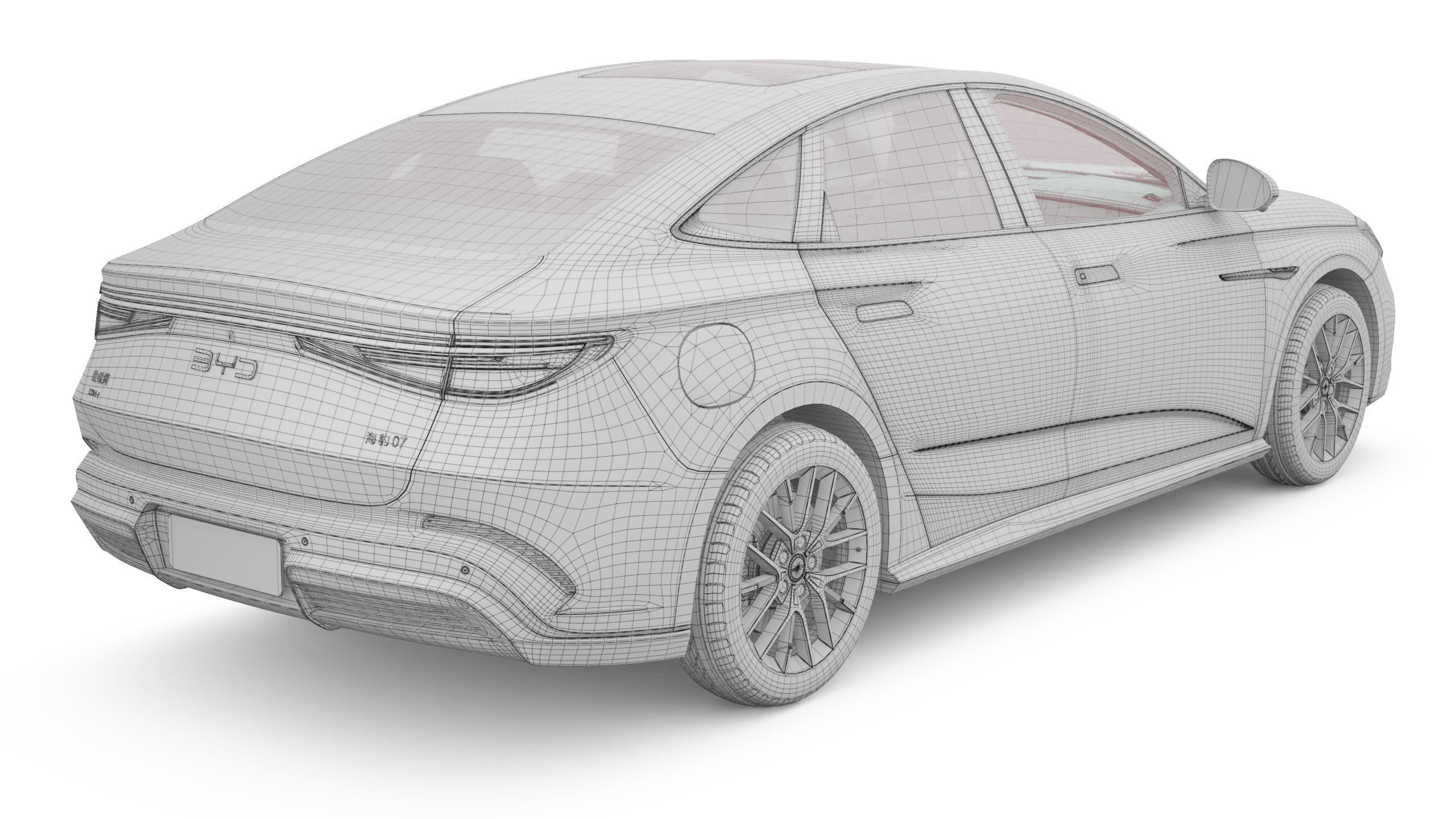 2025 BYD Seal 07 DM-I With Interior 3D model_20