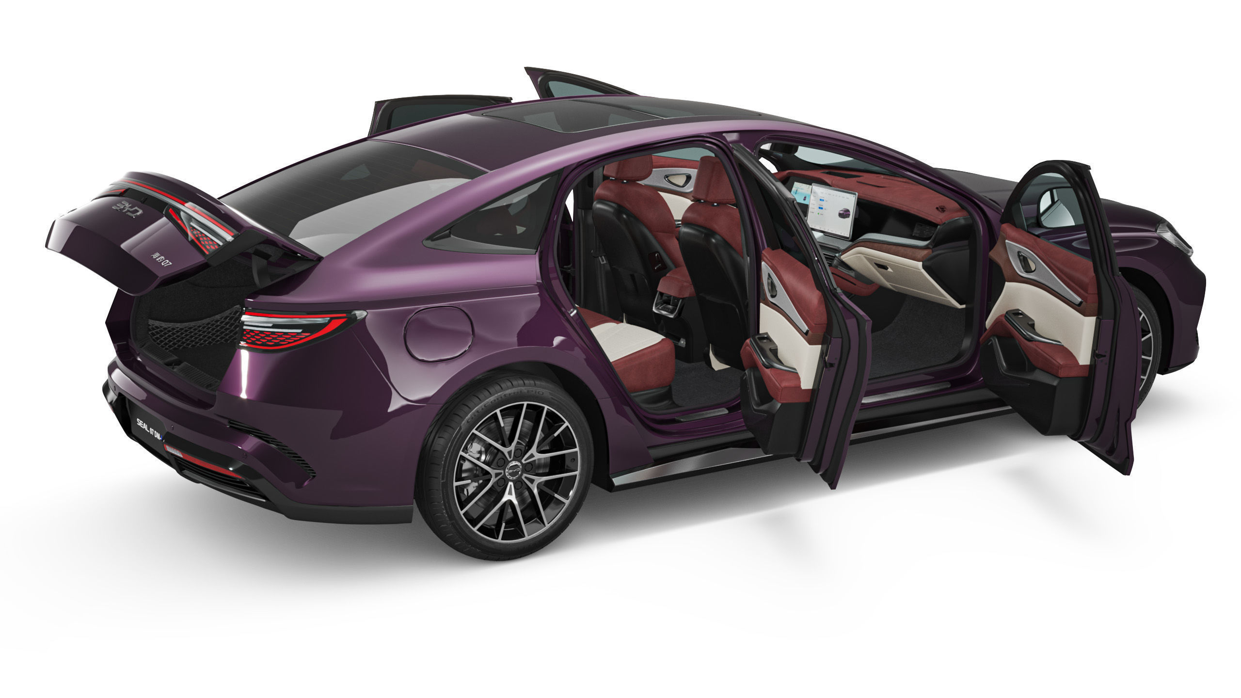 2025 BYD Seal 07 DM-I With Interior 3D model_10