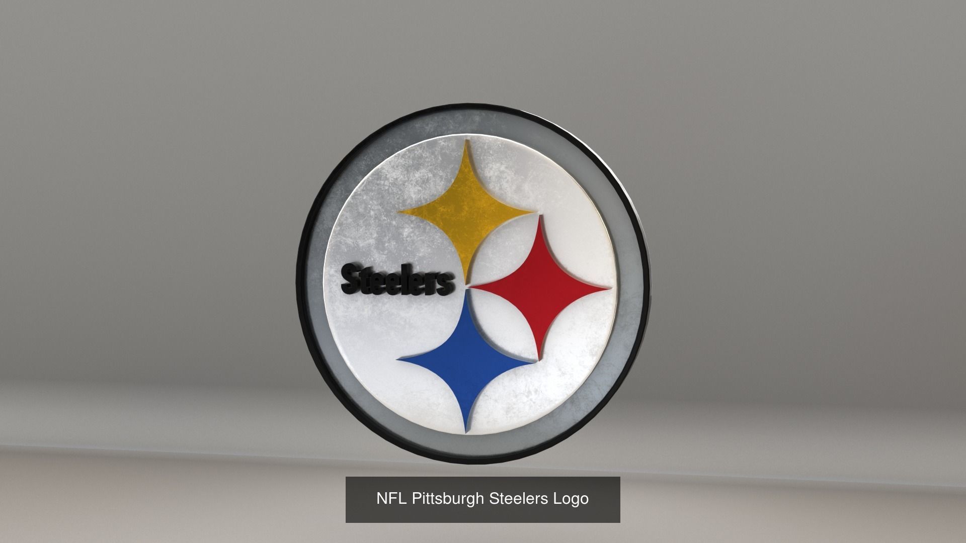 NFL AFC North Teams Logos 3D Model Collection_8