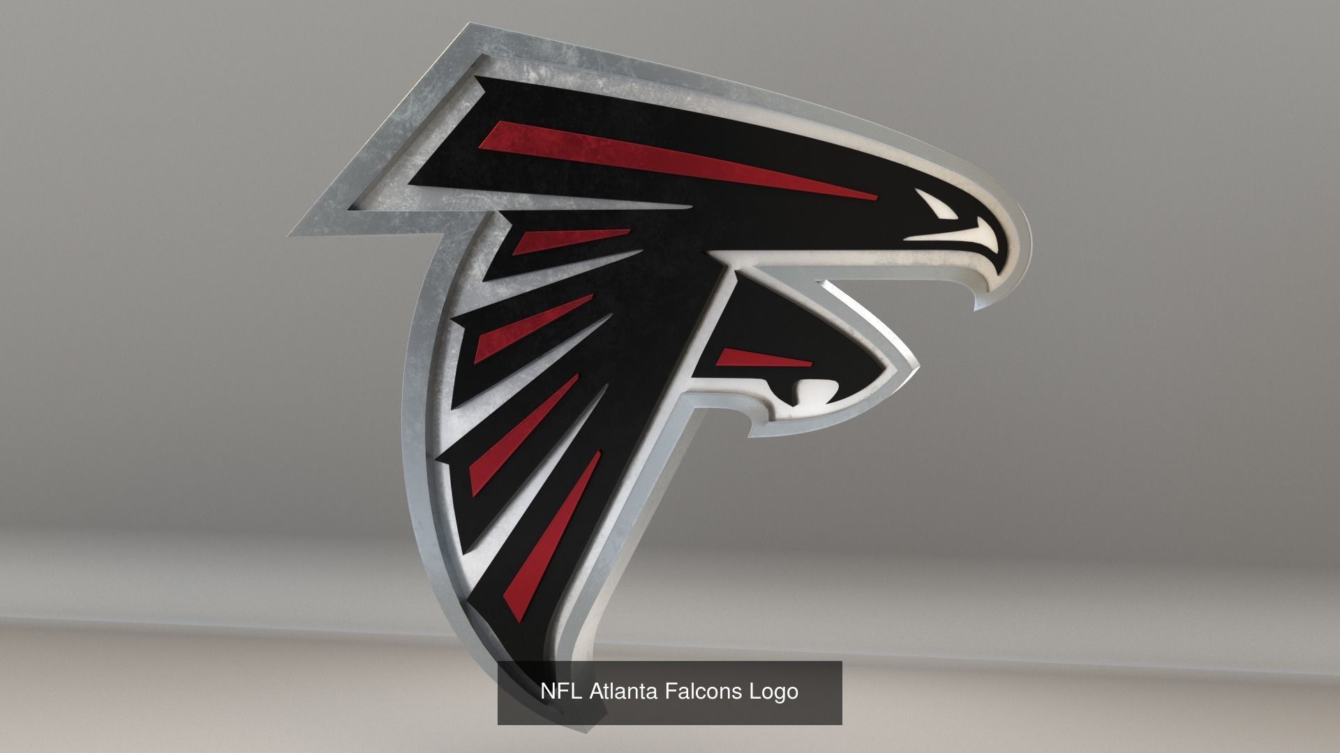 NFL NFC South Teams Logos 3D Model Collection_5