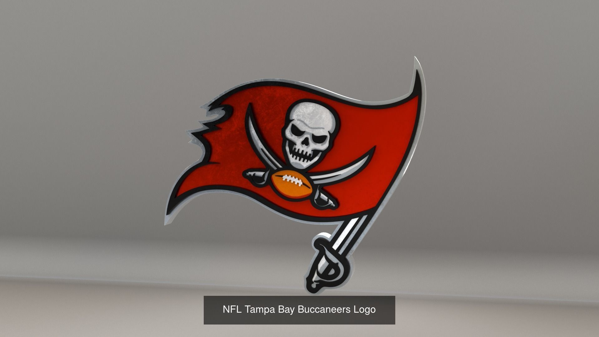 NFL NFC South Teams Logos 3D Model Collection_8