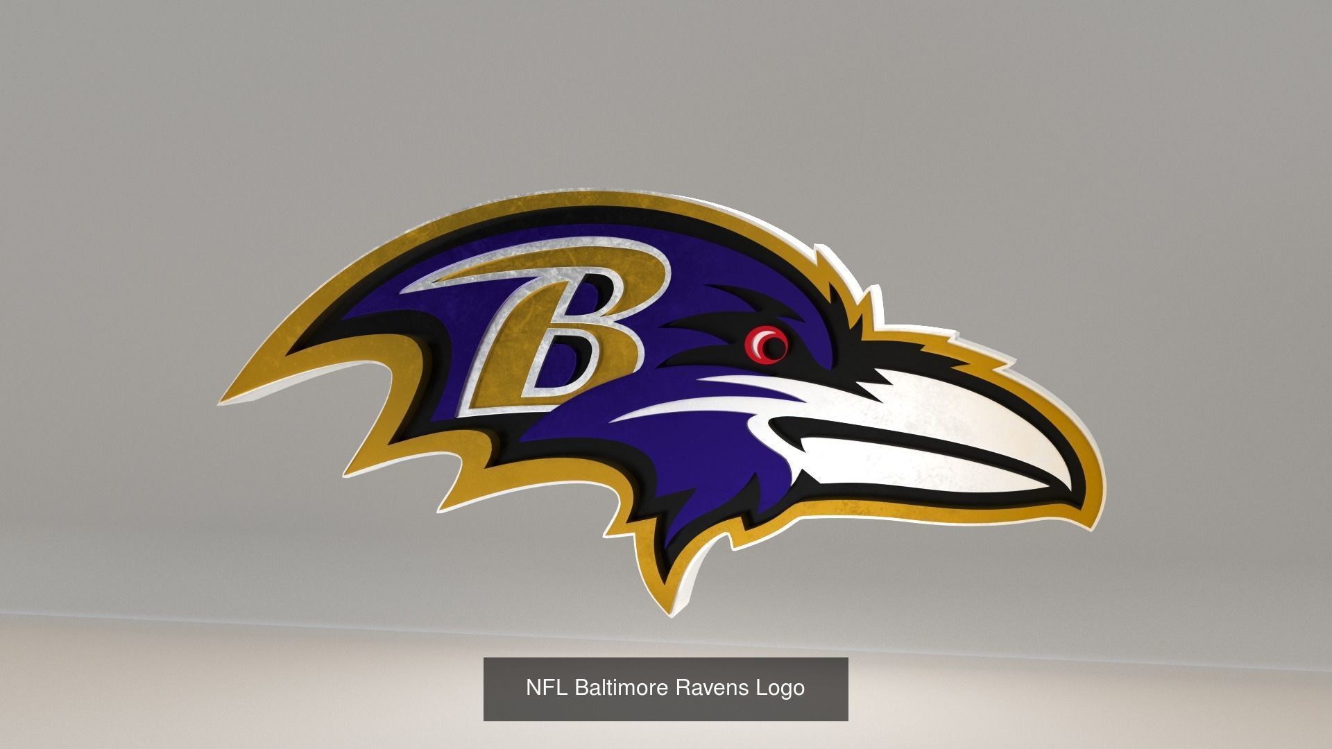 NFL AFC Teams Logos 3D Model Collection_17