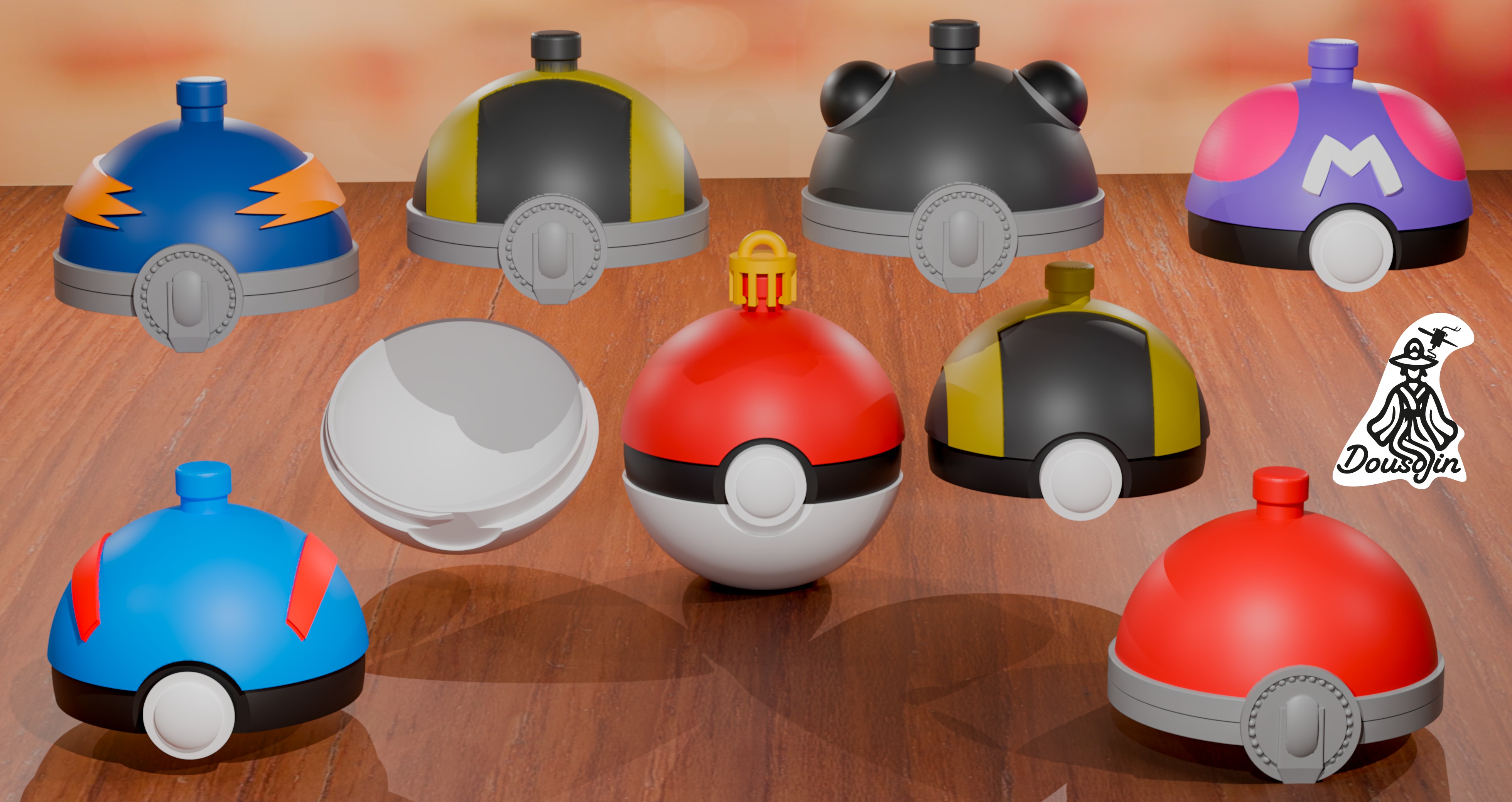 PokeDecor Balls  3D print model_1