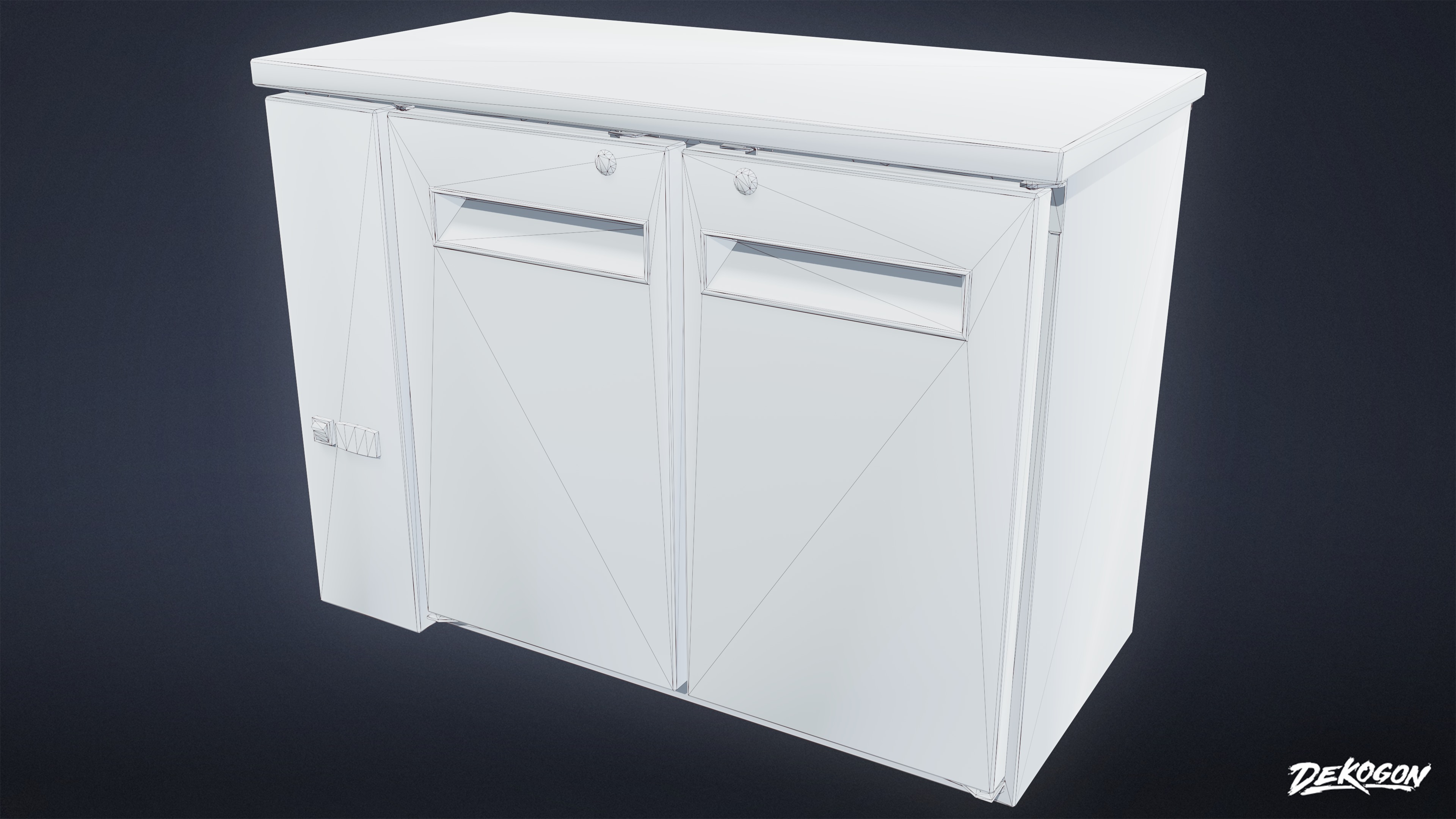 SHOPPING AND GROCERY - Cooler 03 - LOW POLY Low-poly 3D model_8