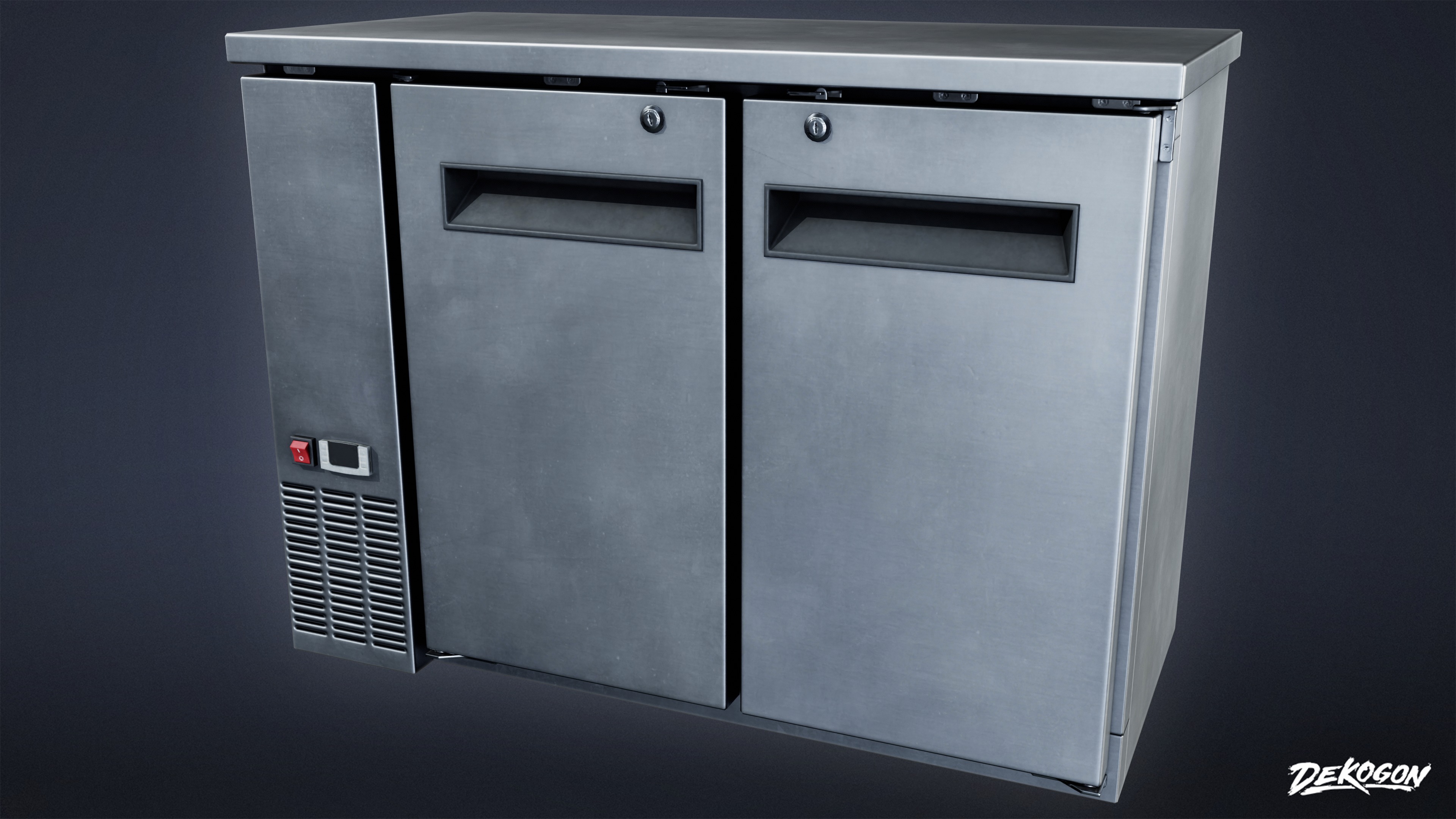 SHOPPING AND GROCERY - Cooler 03 - LOW POLY Low-poly 3D model_1