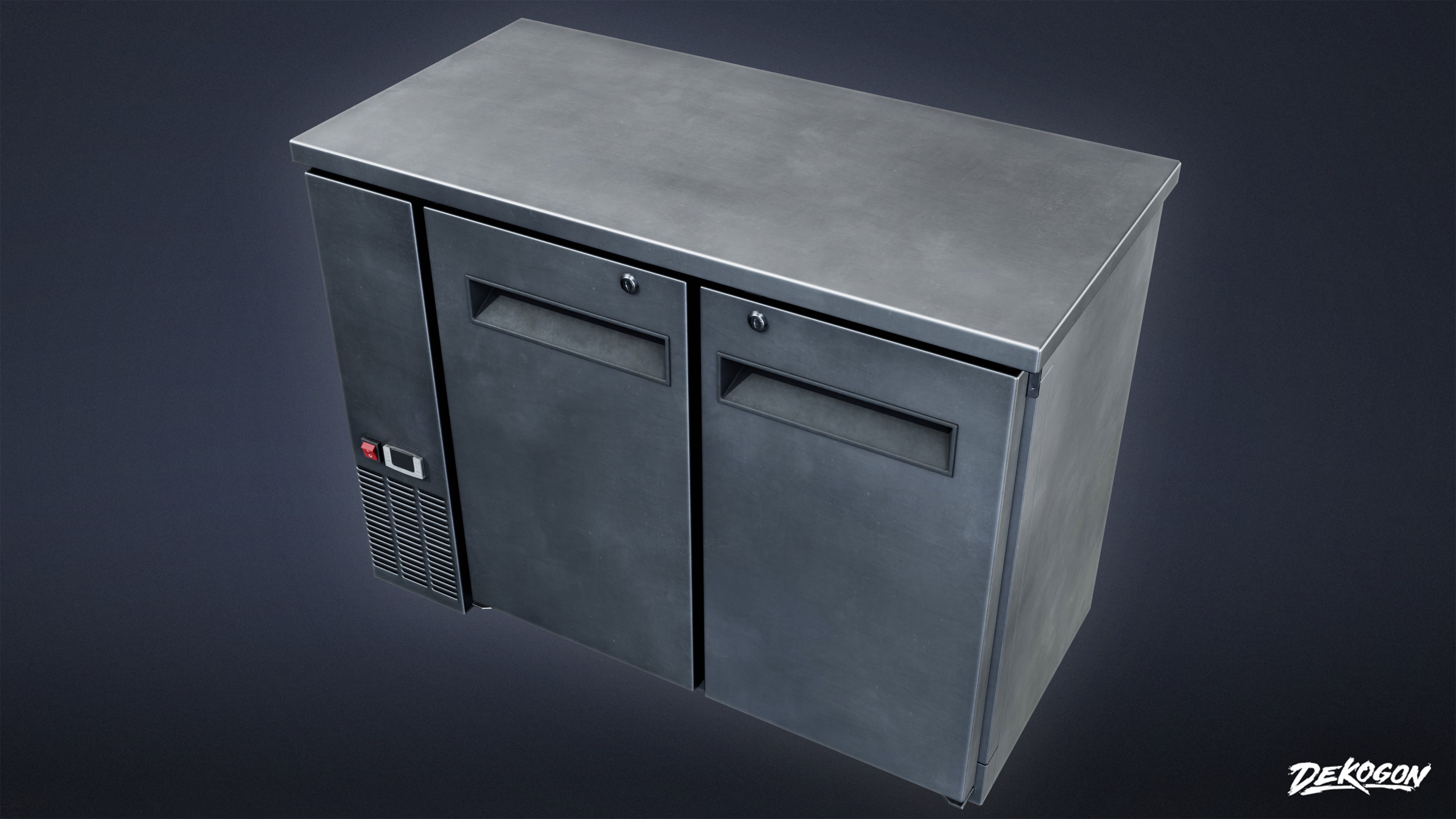 SHOPPING AND GROCERY - Cooler 03 - LOW POLY Low-poly 3D model_4