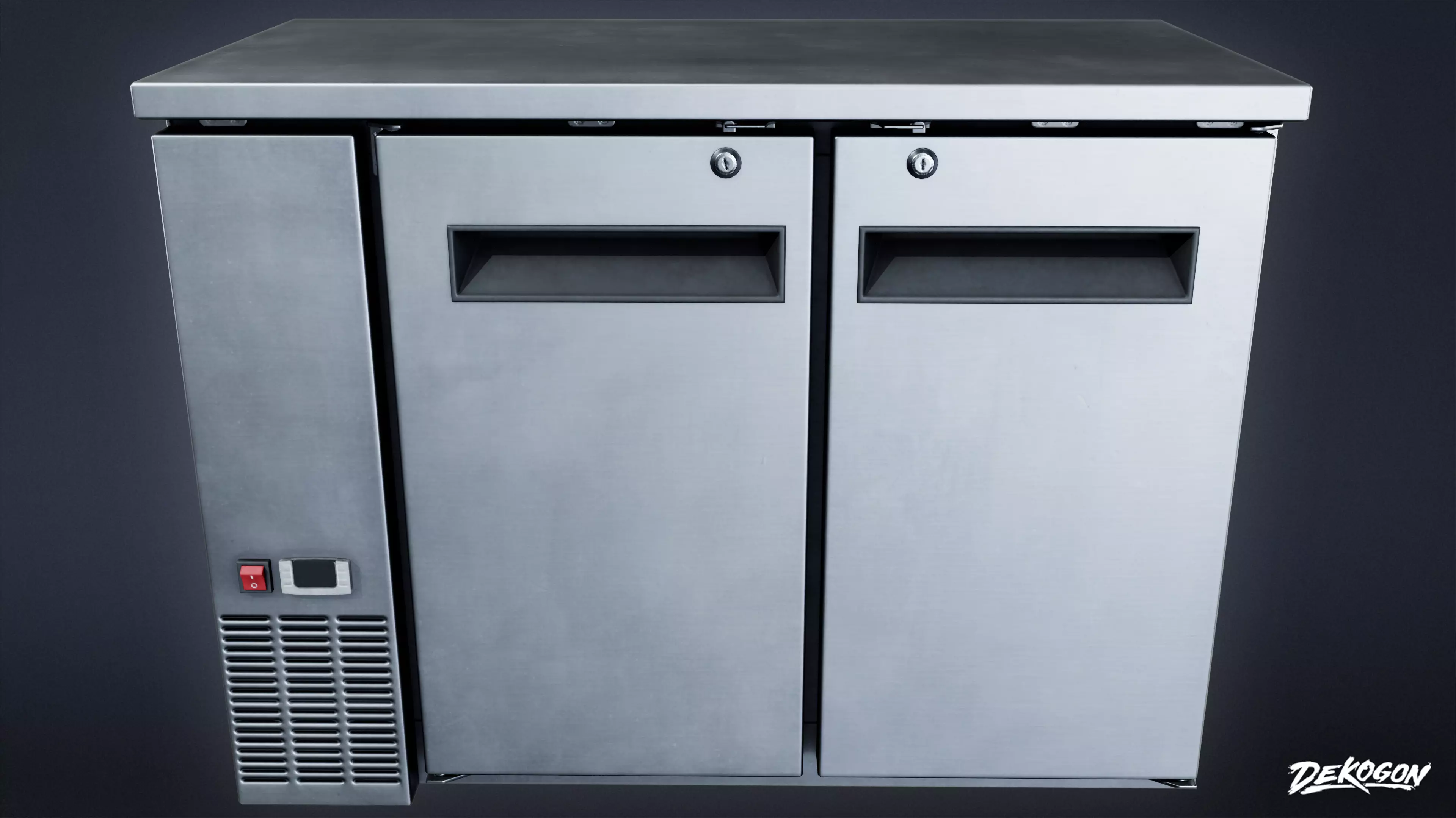 SHOPPING AND GROCERY - Cooler 03 - LOW POLY Low-poly 3D model_0