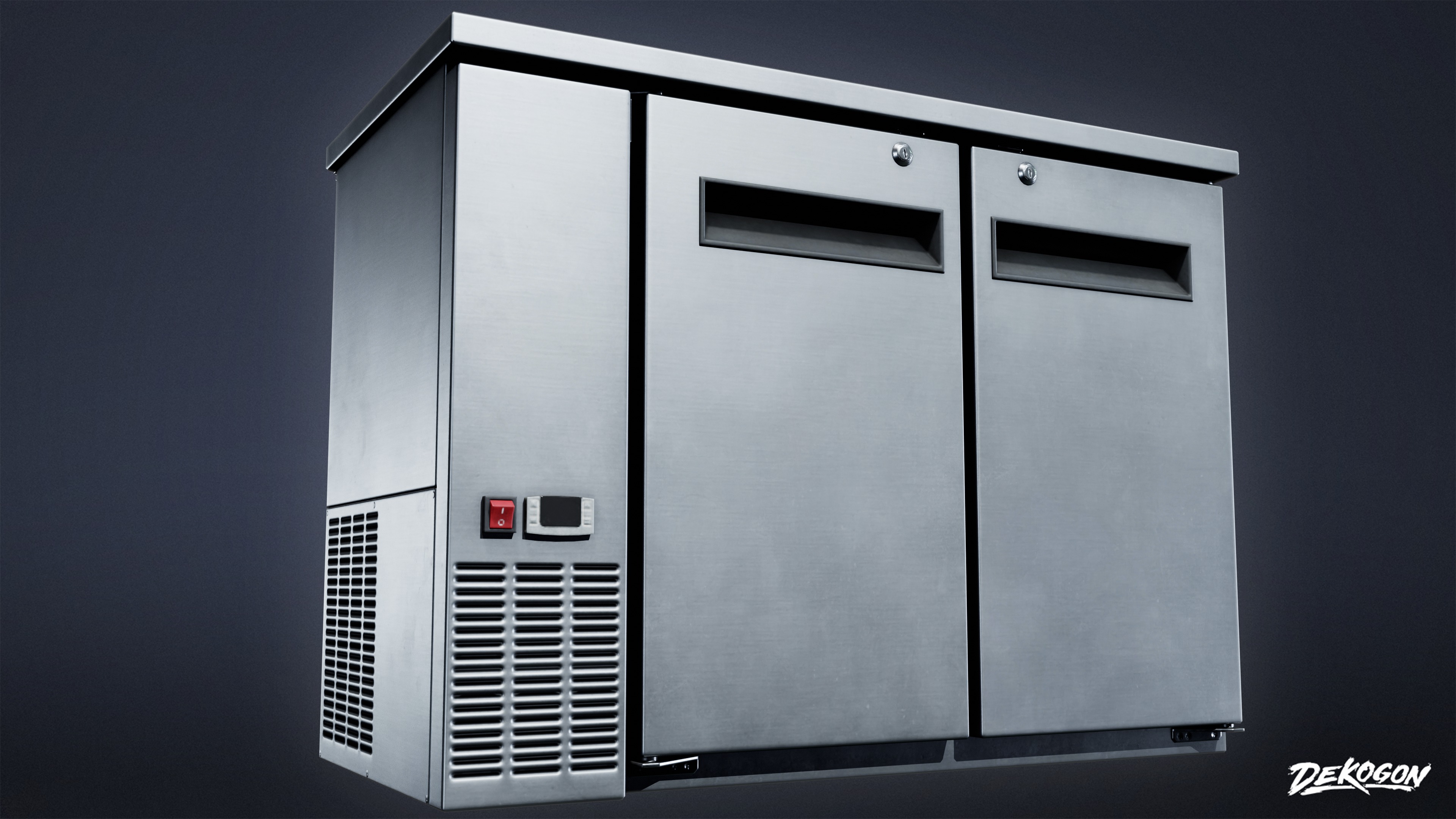 SHOPPING AND GROCERY - Cooler 03 - LOW POLY Low-poly 3D model_5