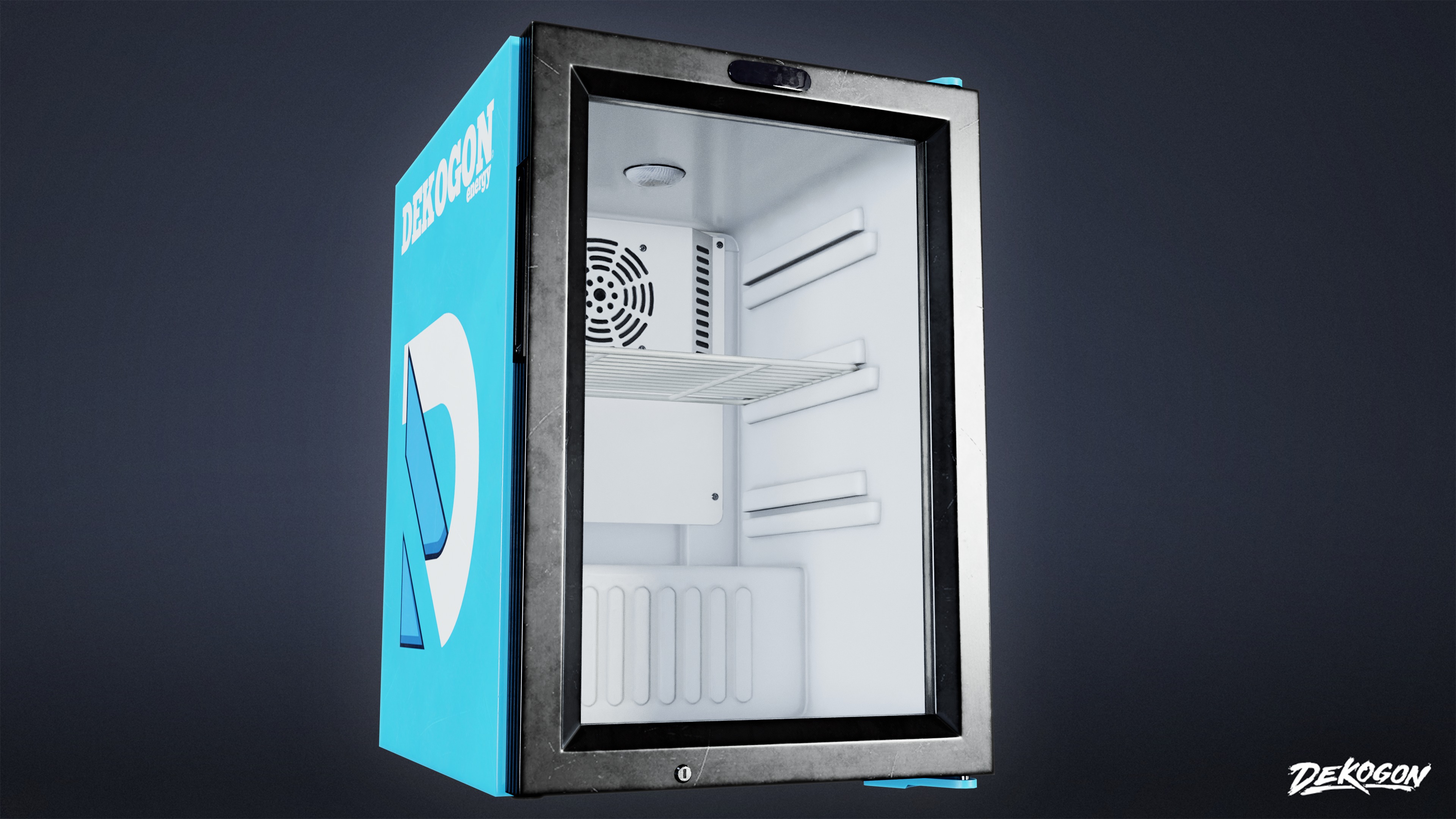 SHOPPING AND GROCERY - Cooler 04 - LOW POLY Low-poly 3D model_5