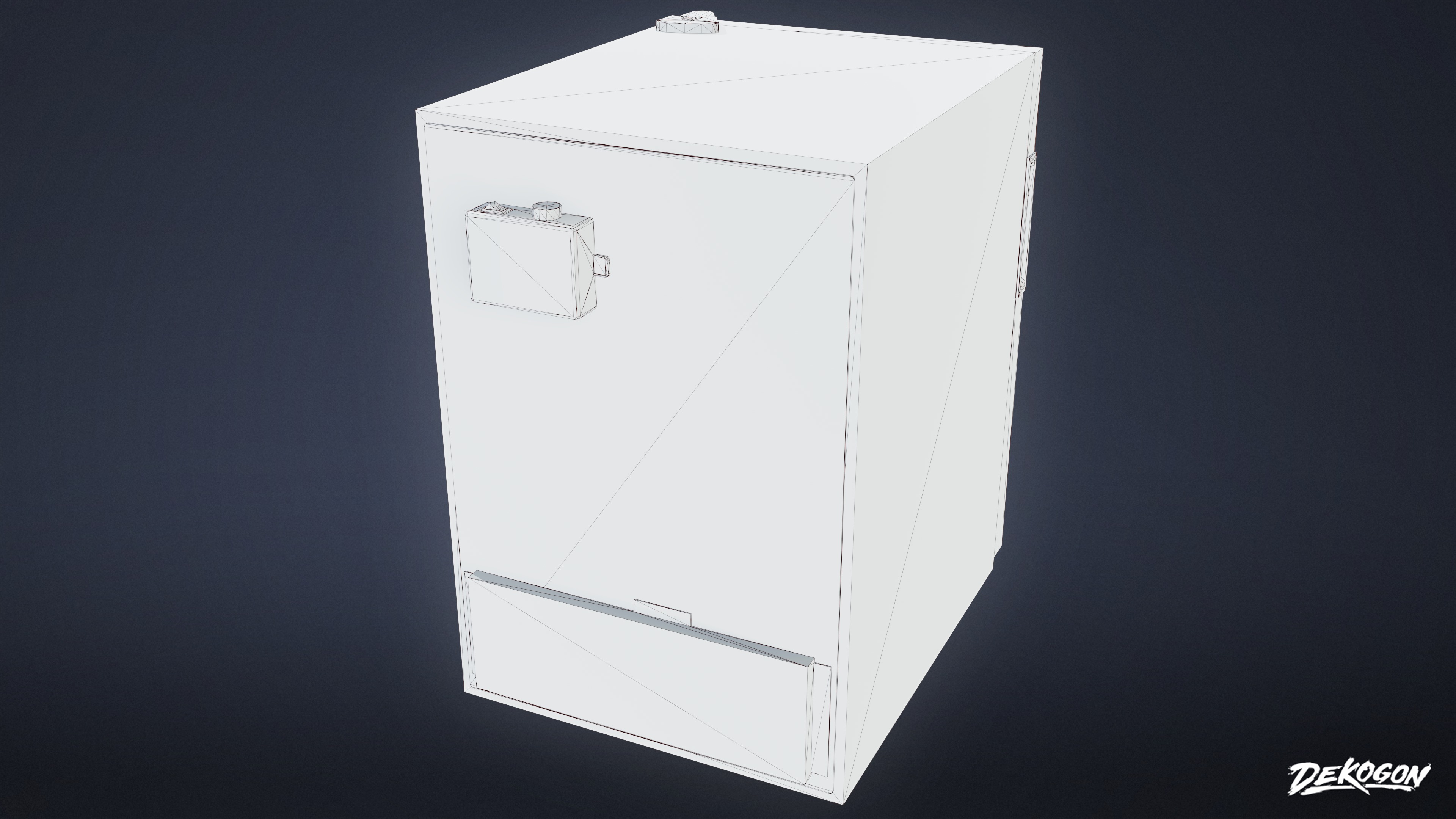 SHOPPING AND GROCERY - Cooler 04 - LOW POLY Low-poly 3D model_9