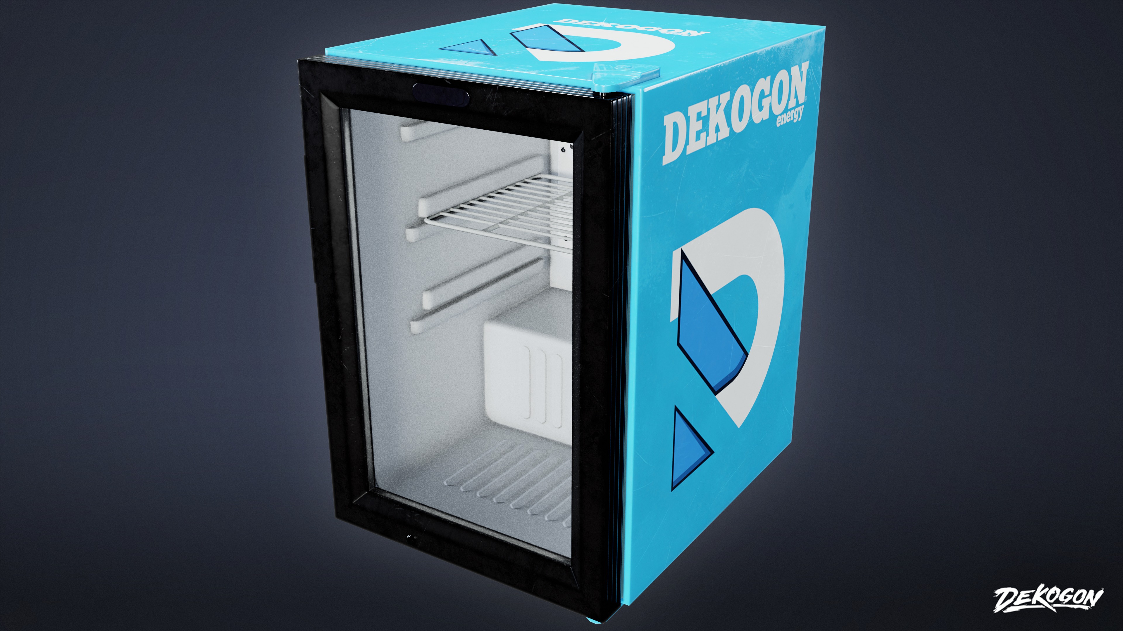 SHOPPING AND GROCERY - Cooler 04 - LOW POLY Low-poly 3D model_1