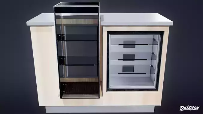 SHOPPING AND GROCERY - Display Case 01 - LOW POLY