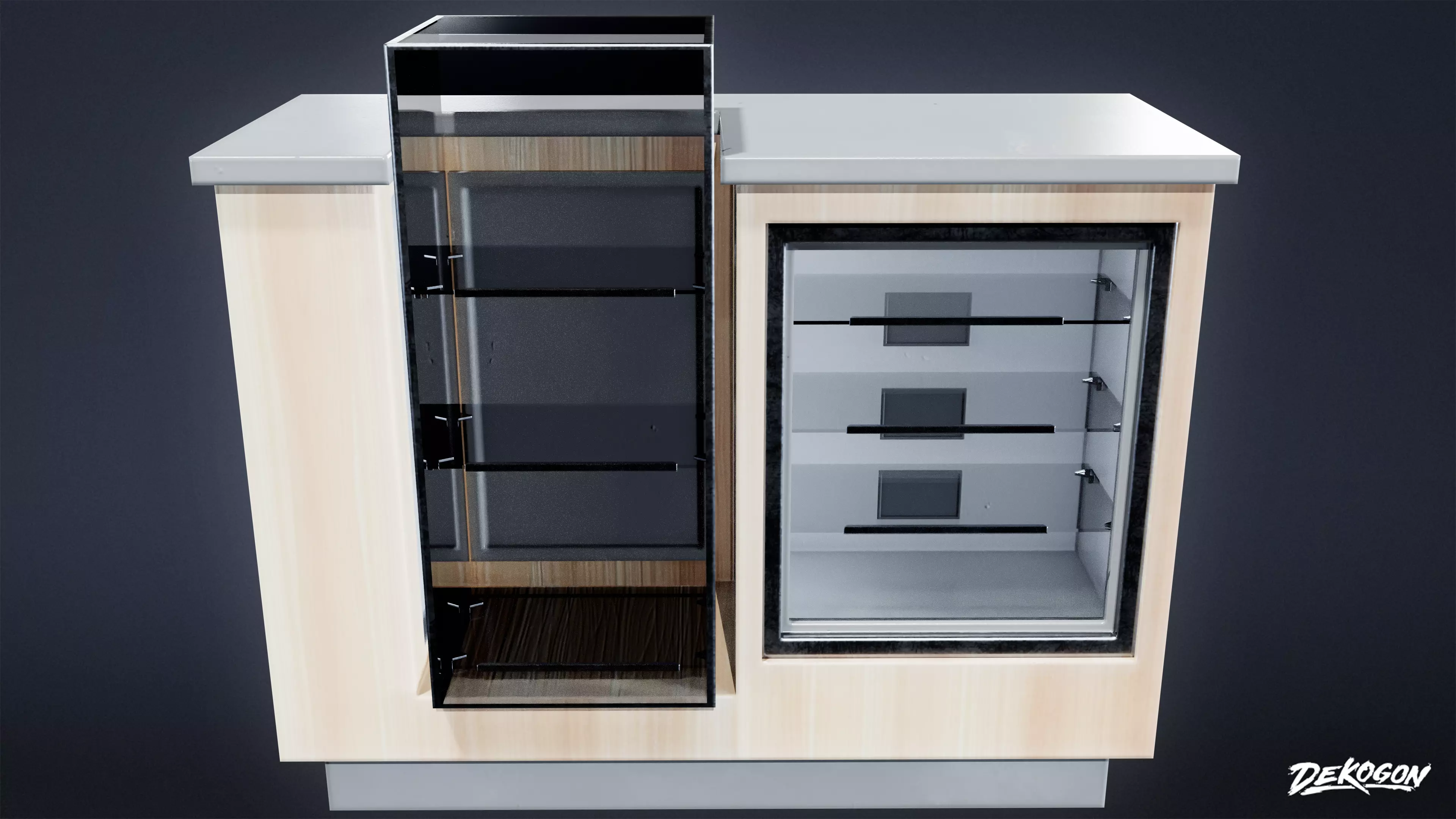 SHOPPING AND GROCERY - Display Case 01 - LOW POLY Low-poly 3D model_0