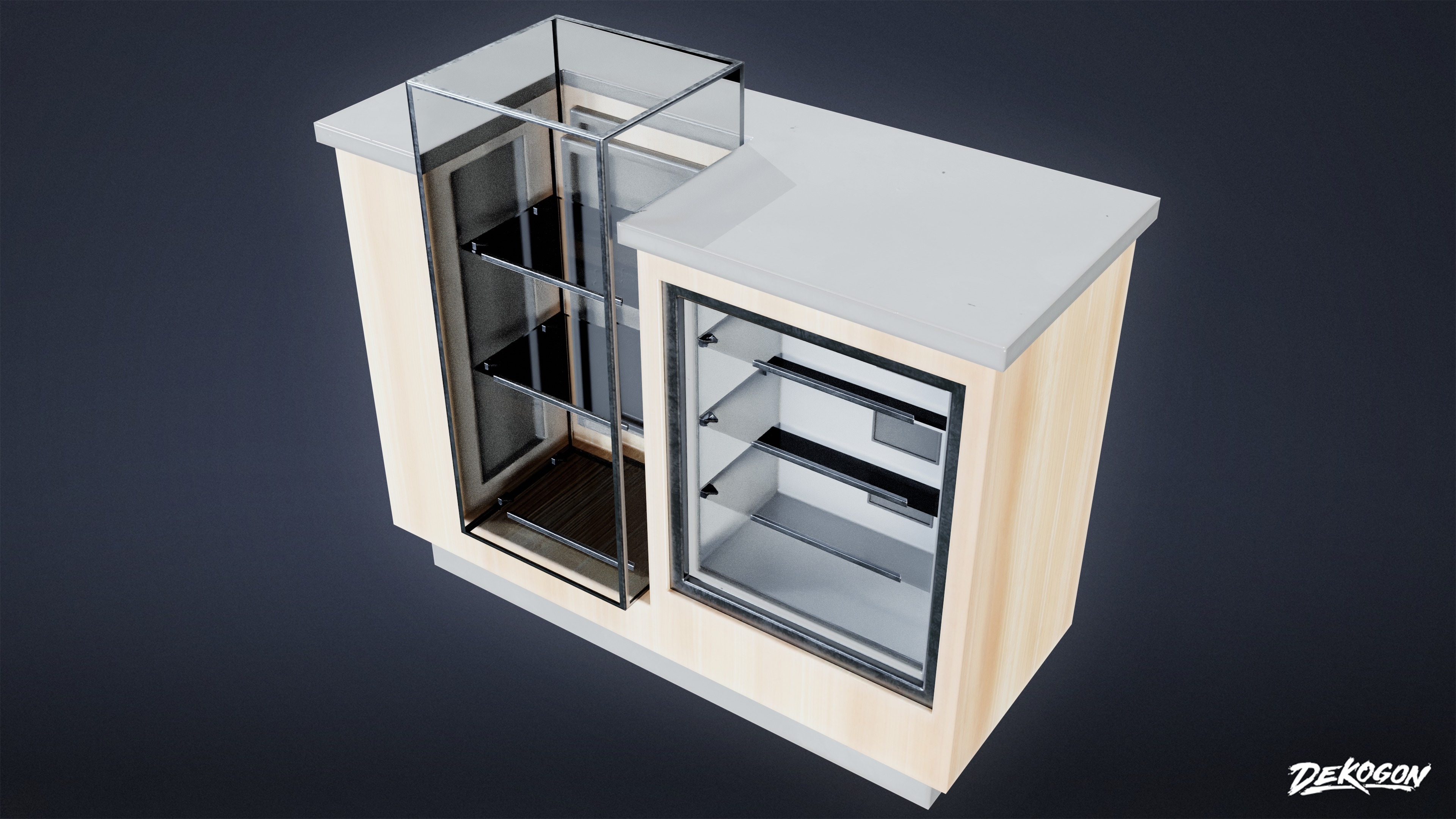 SHOPPING AND GROCERY - Display Case 01 - LOW POLY Low-poly 3D model_4