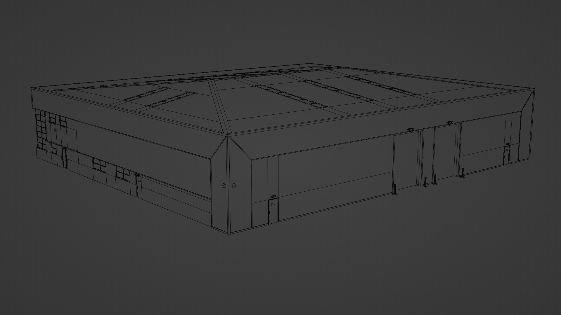 Warehouse 2 Low-poly 3D model_6