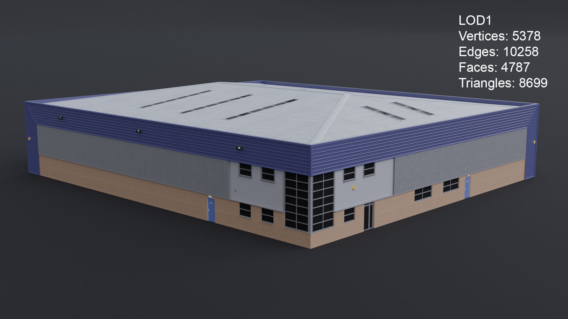 Warehouse 2 Low-poly 3D model_9