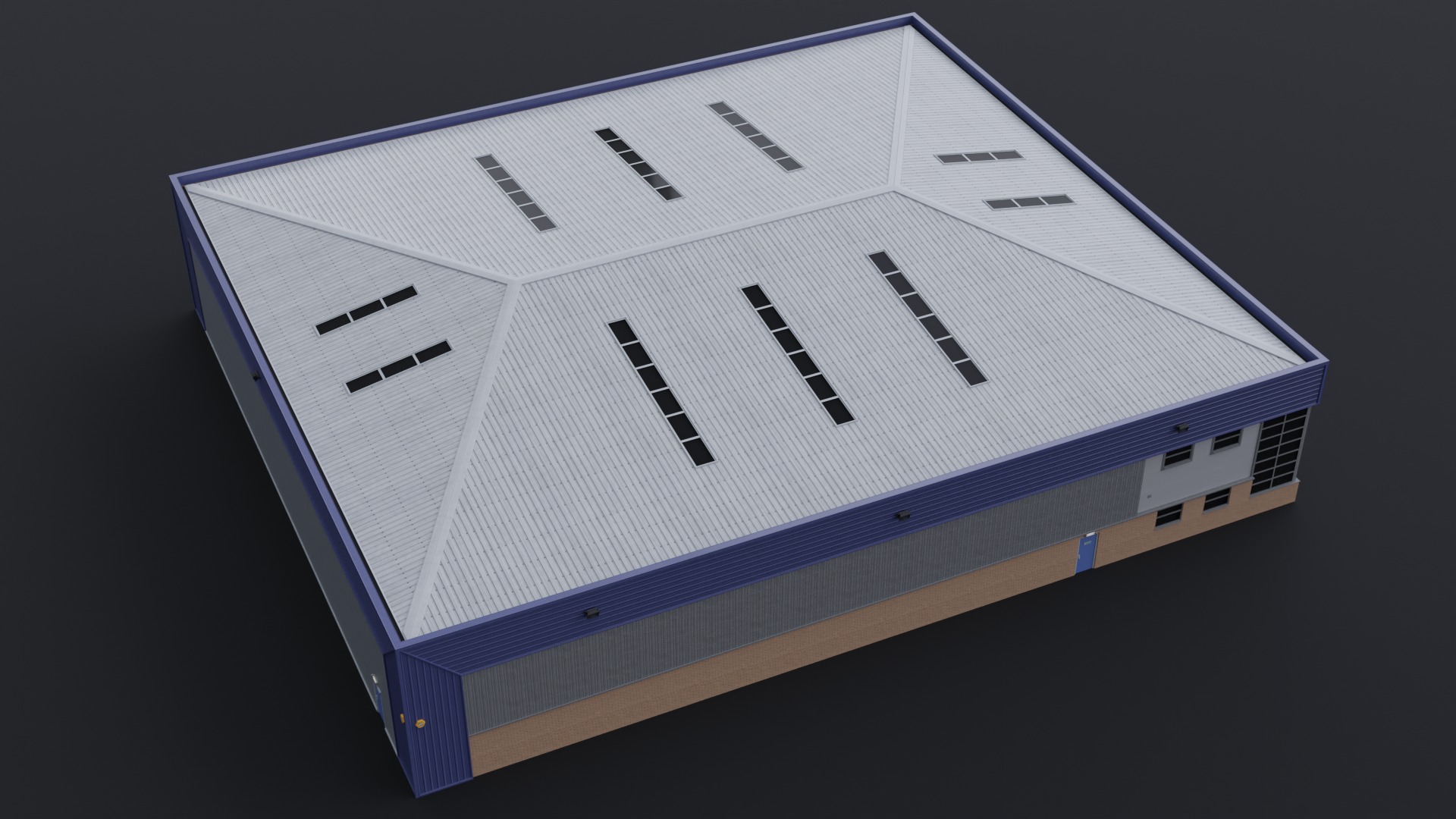 Warehouse 2 Low-poly 3D model_2