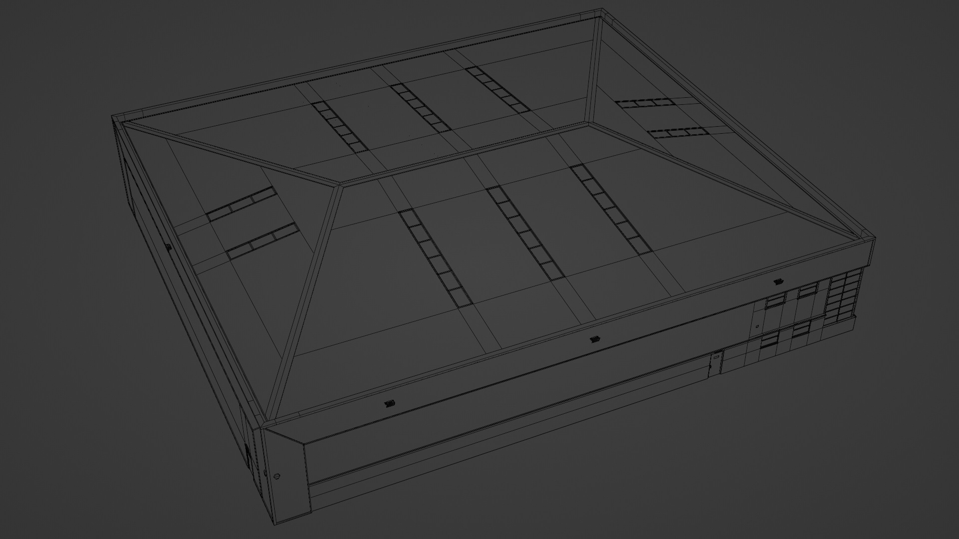 Warehouse 2 Low-poly 3D model_7