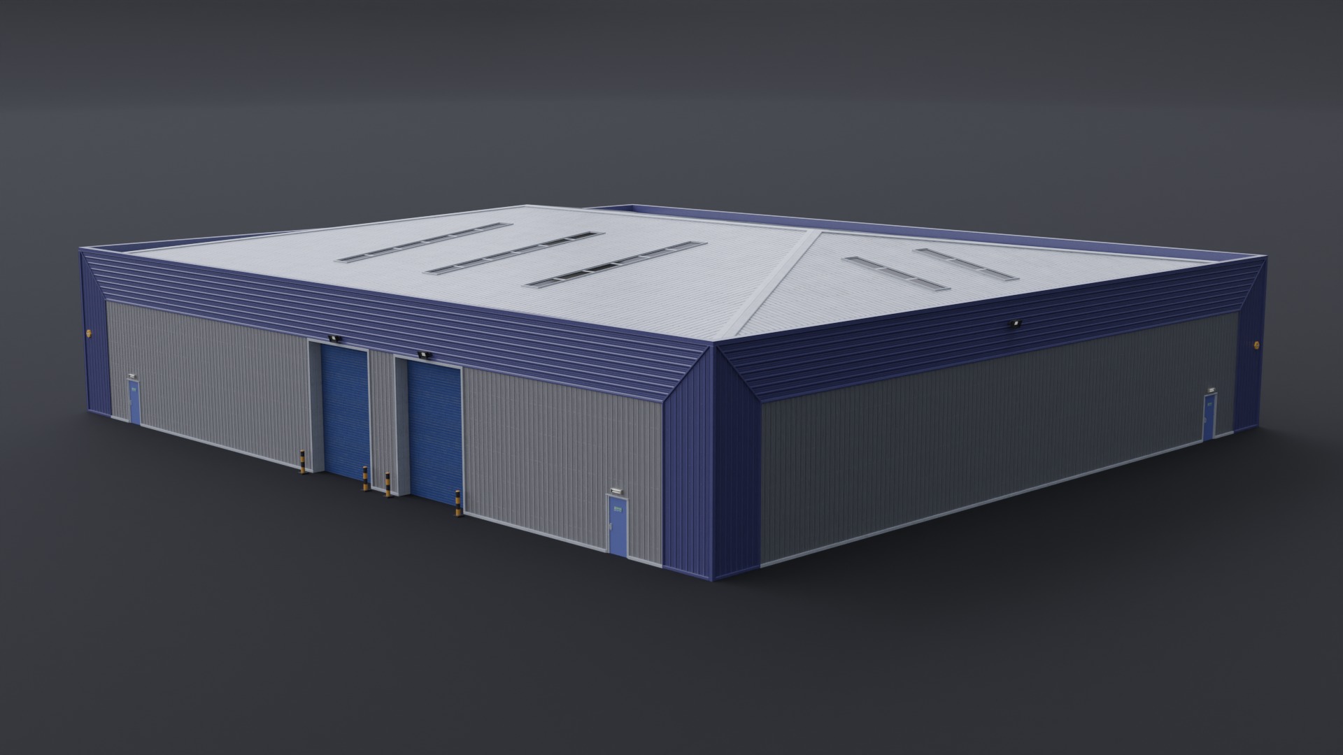 Warehouse 2 Low-poly 3D model_3