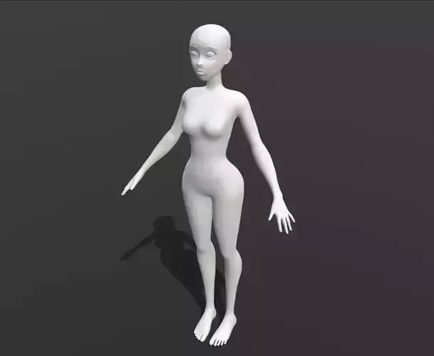 Base female lowpoly highpoly  3D model