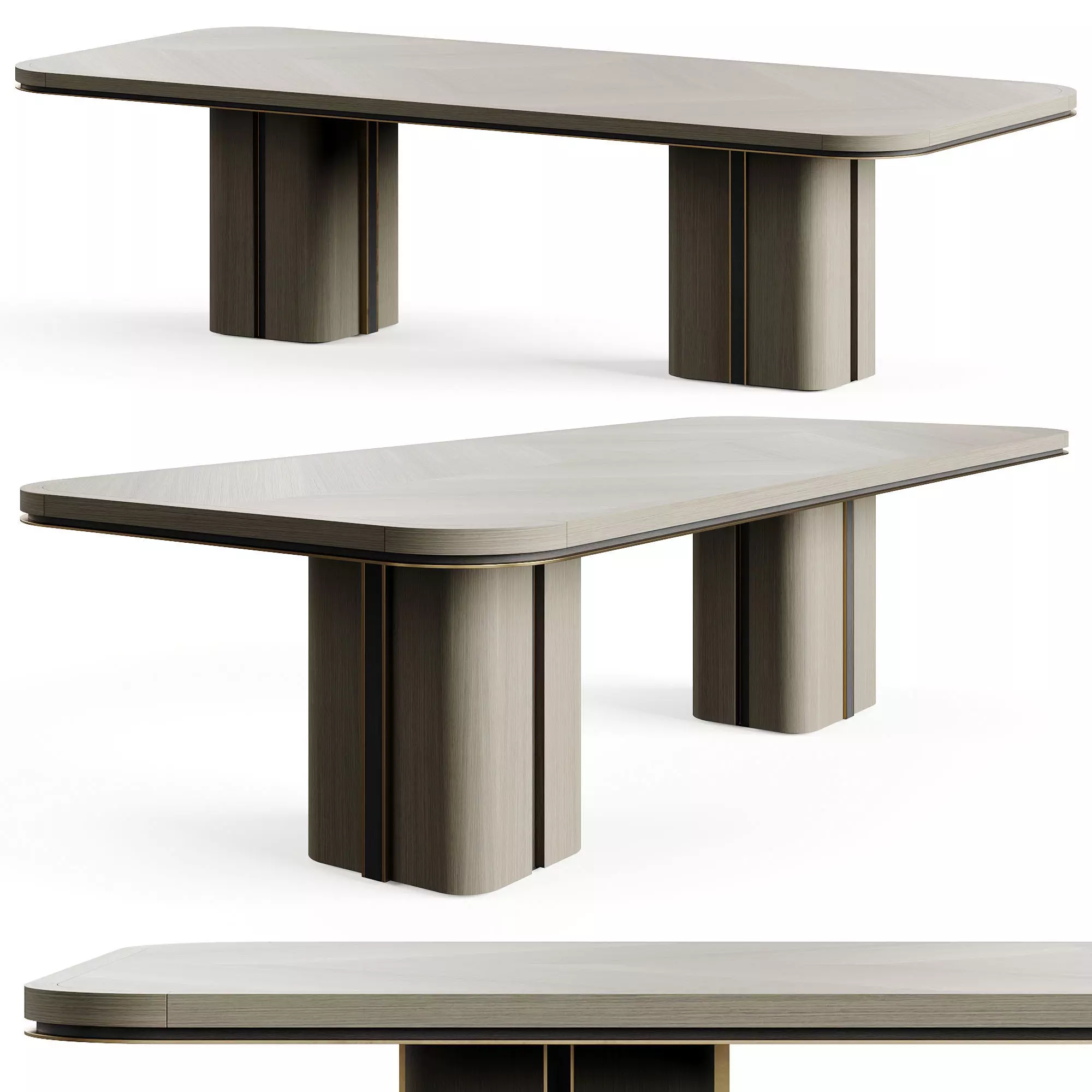 Frato KAMAKURA Dining Table L3L280 Low-poly 3D model_0