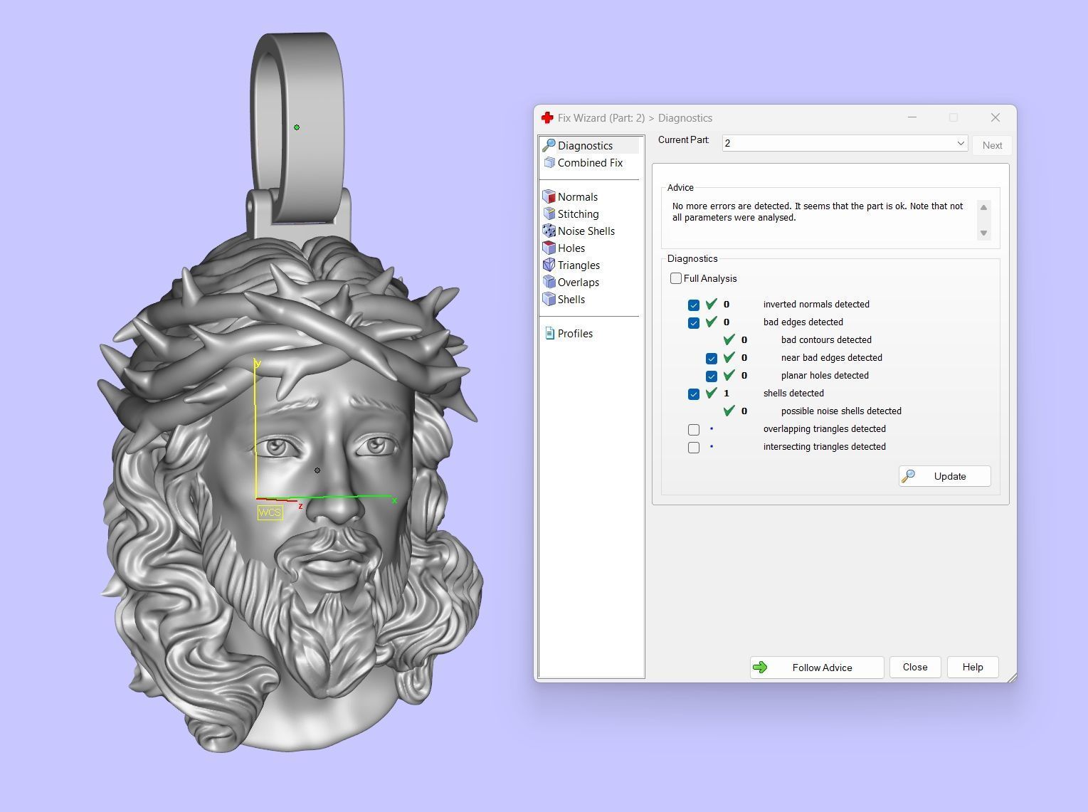 Jesus pendant 3DM STL OBJ model for 3D printing and CNC 3D print model_7