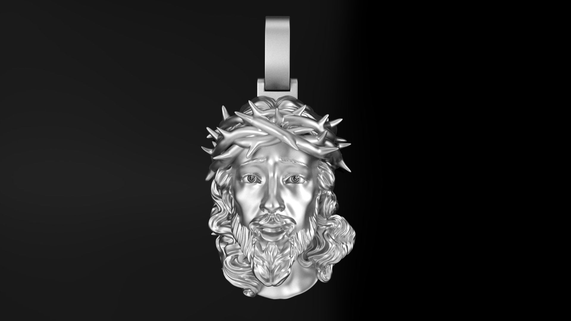 Jesus pendant 3DM STL OBJ model for 3D printing and CNC 3D print model_3