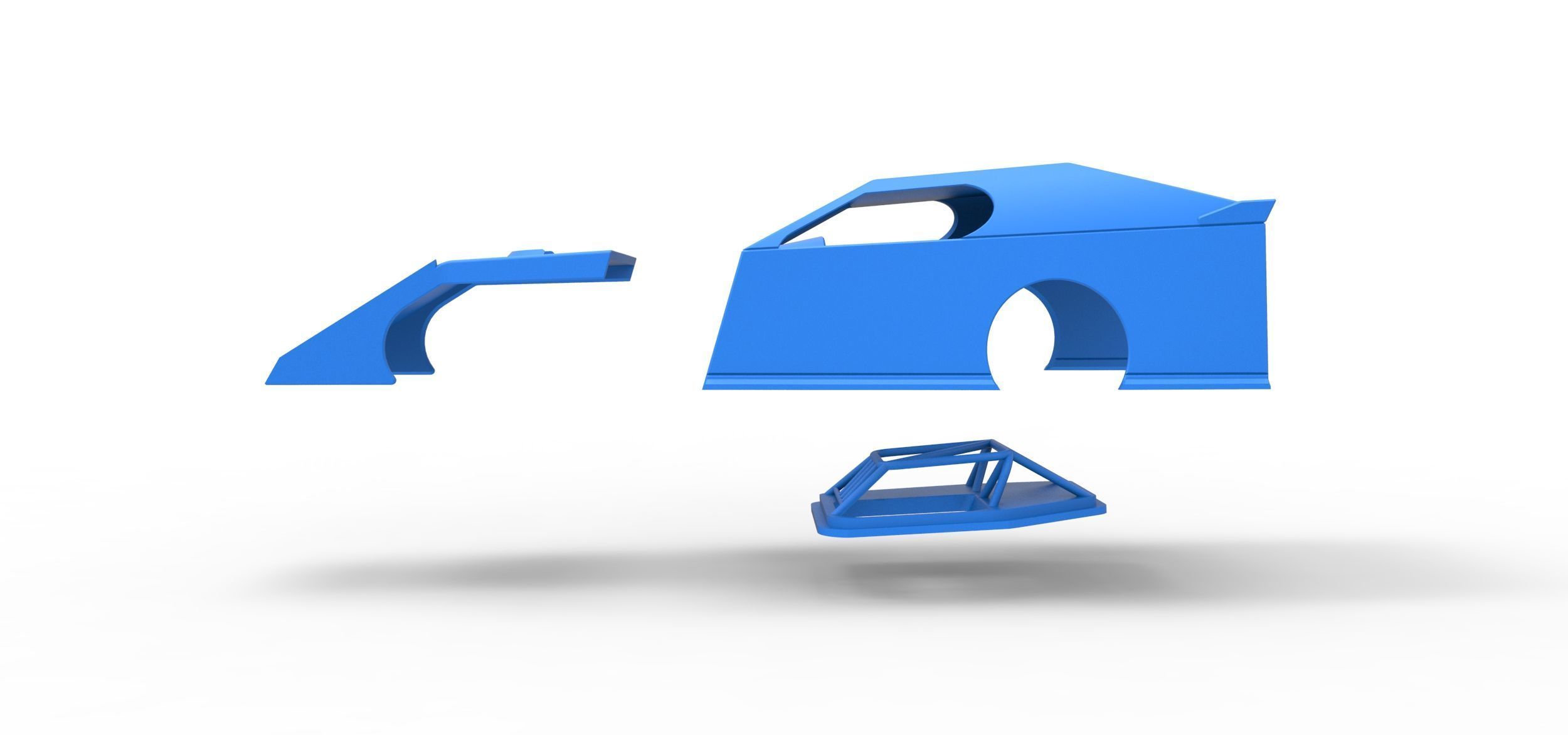 Shell of Dirt Modified stock car Scale 1 to 25 3D print model_18