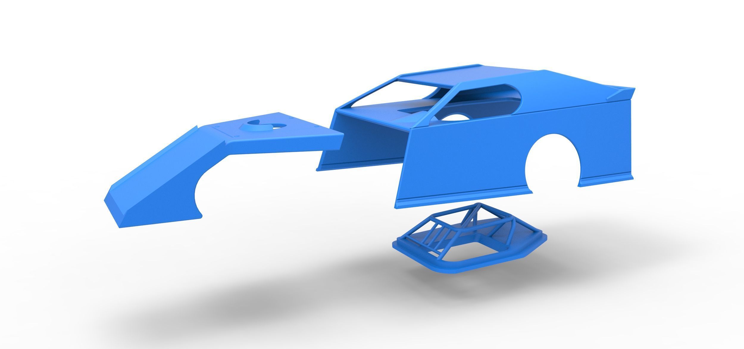 Shell of Dirt Modified stock car Scale 1 to 25 3D print model_14