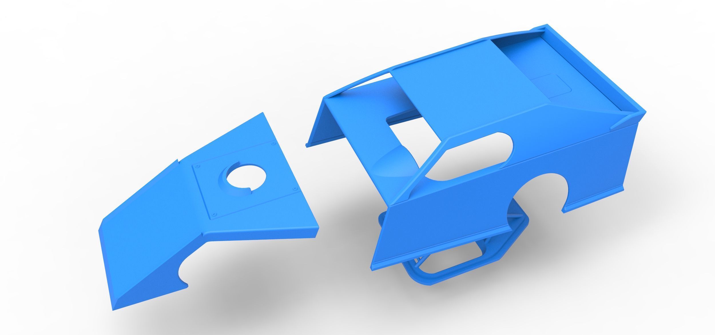 Shell of Dirt Modified stock car Scale 1 to 25 3D print model_15