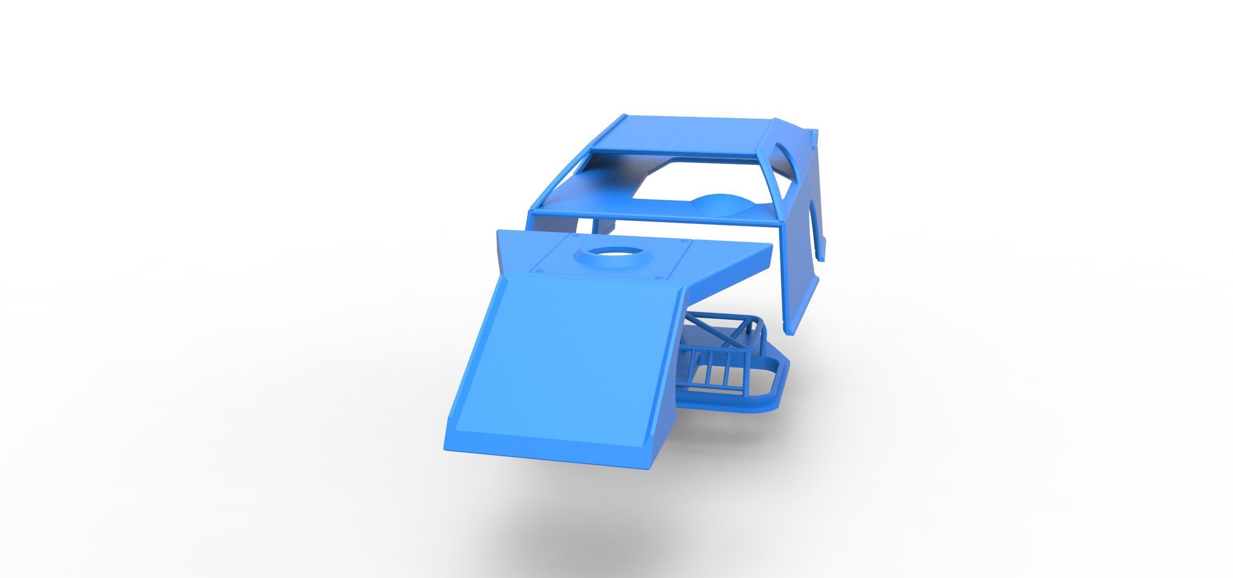 Shell of Dirt Modified stock car Scale 1 to 25 3D print model_17