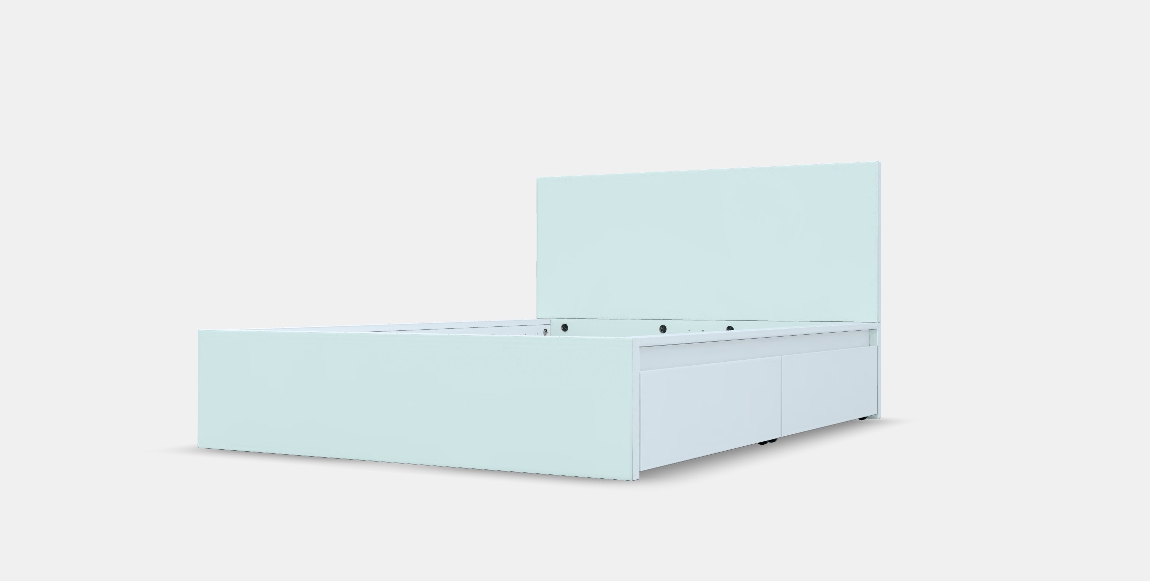MALM Bed frame high w 4 storage boxes 32 3D model_13