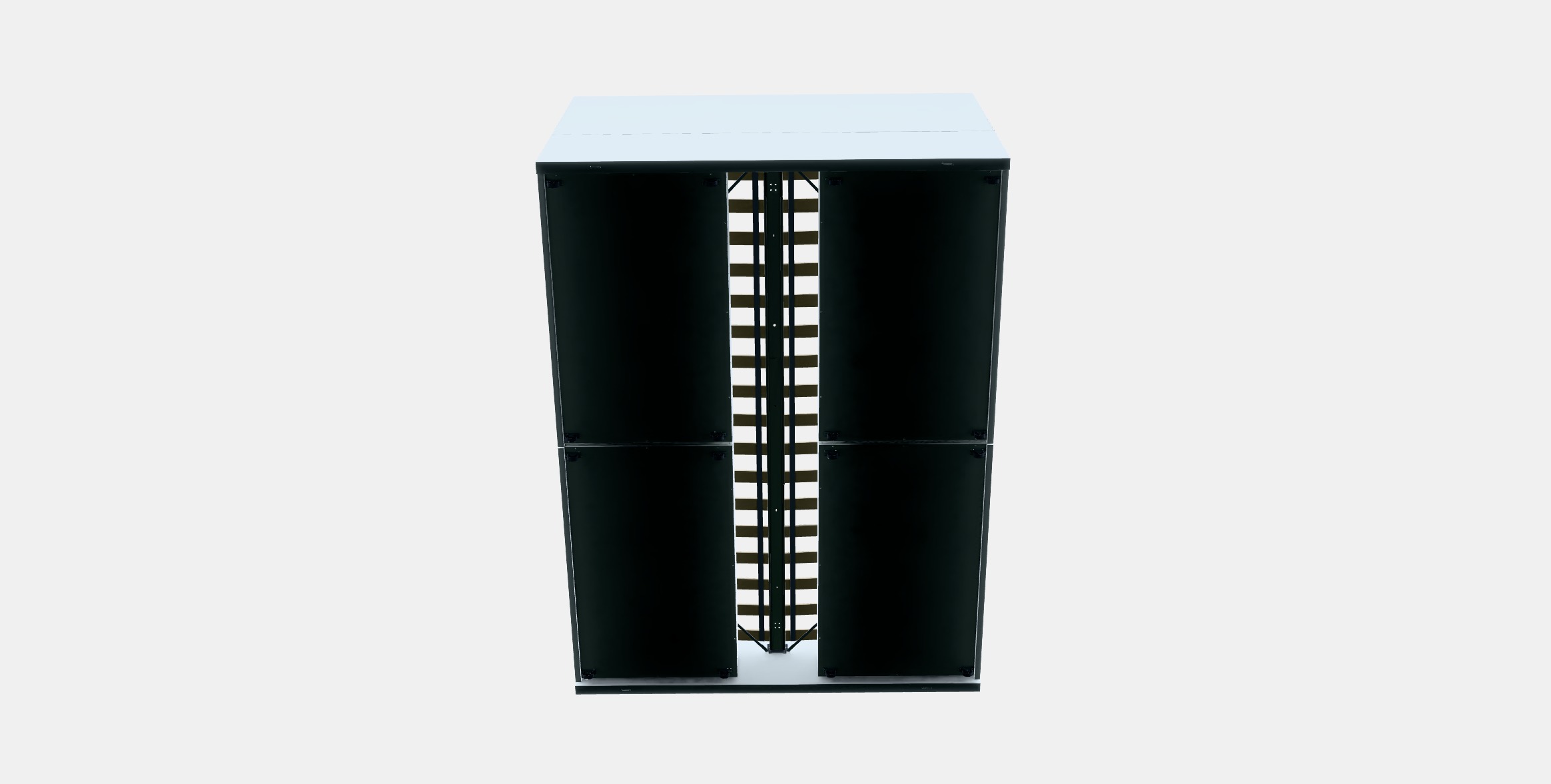 MALM Bed frame high w 4 storage boxes 32 3D model_7