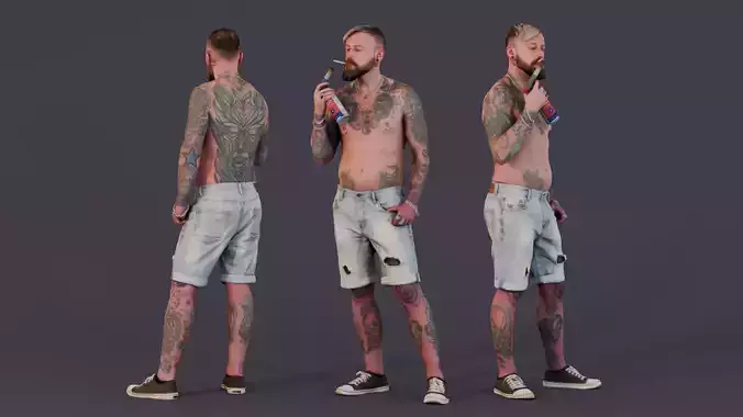 Give Them Hell - Tattooed Rebel 3D model