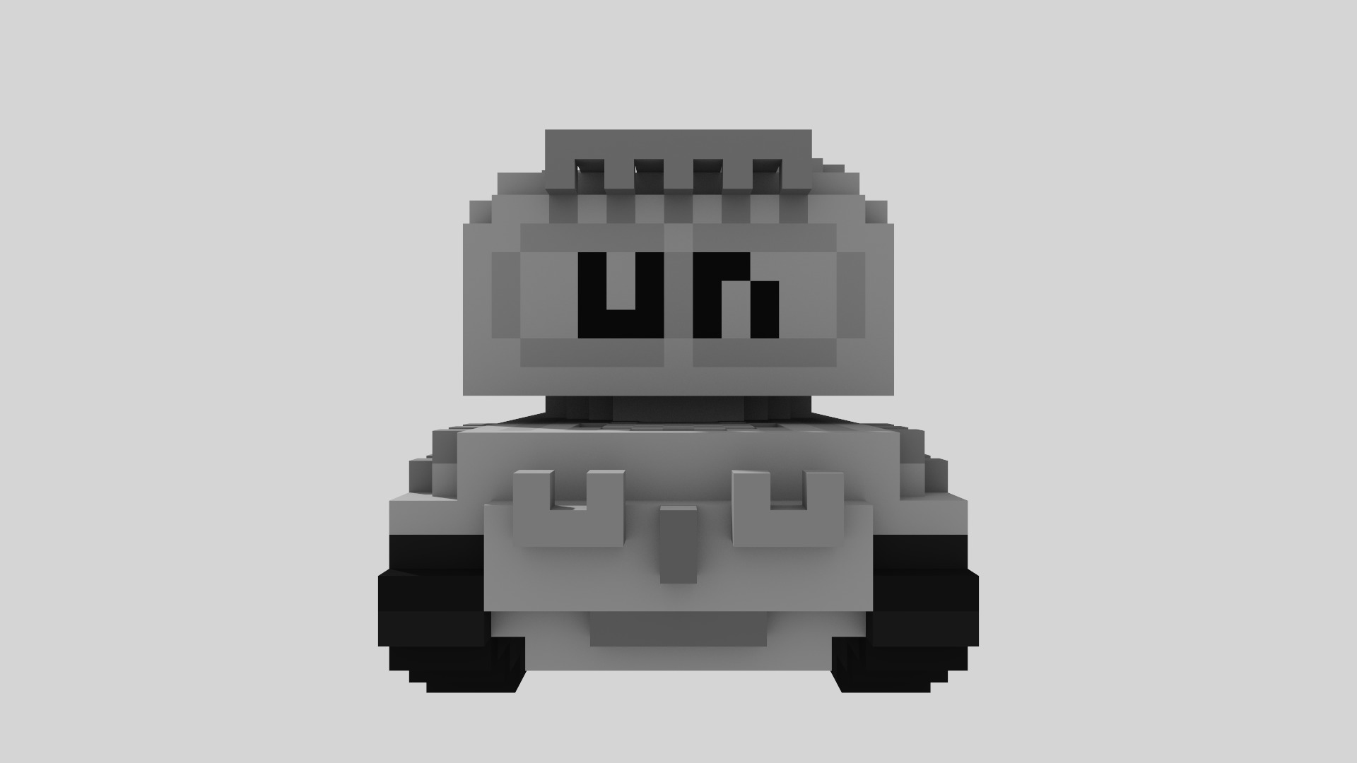 AMX AuF1 Tank Voxel UN Version Low-poly 3D model_12