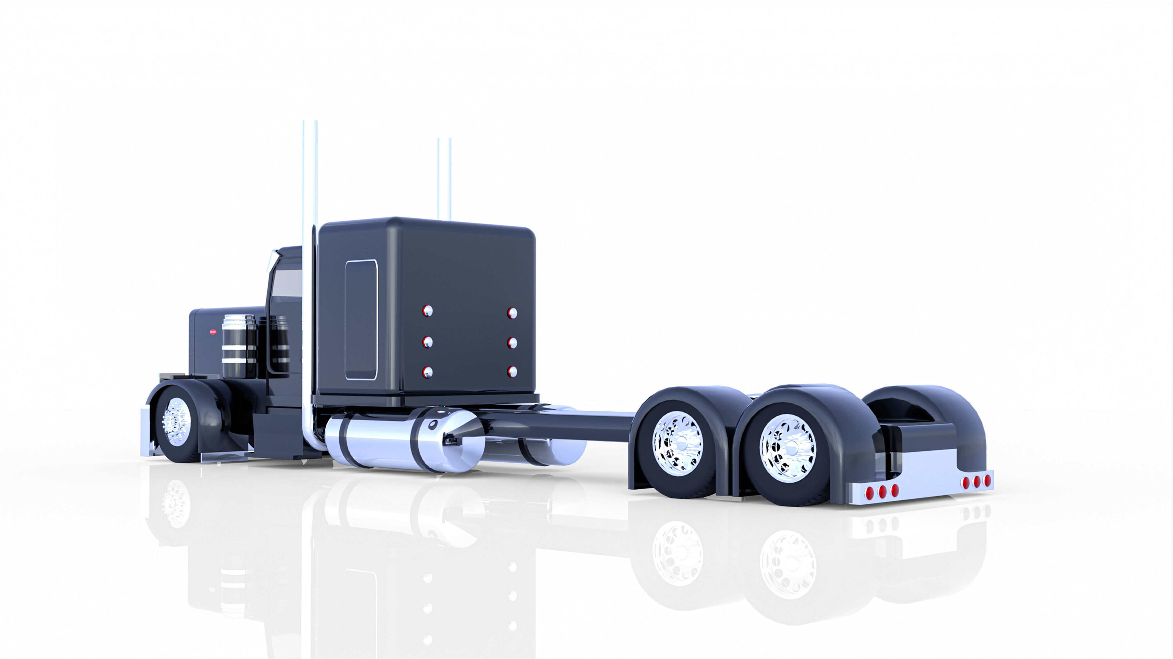 Peterbilt 379 Stretched 3D model_1