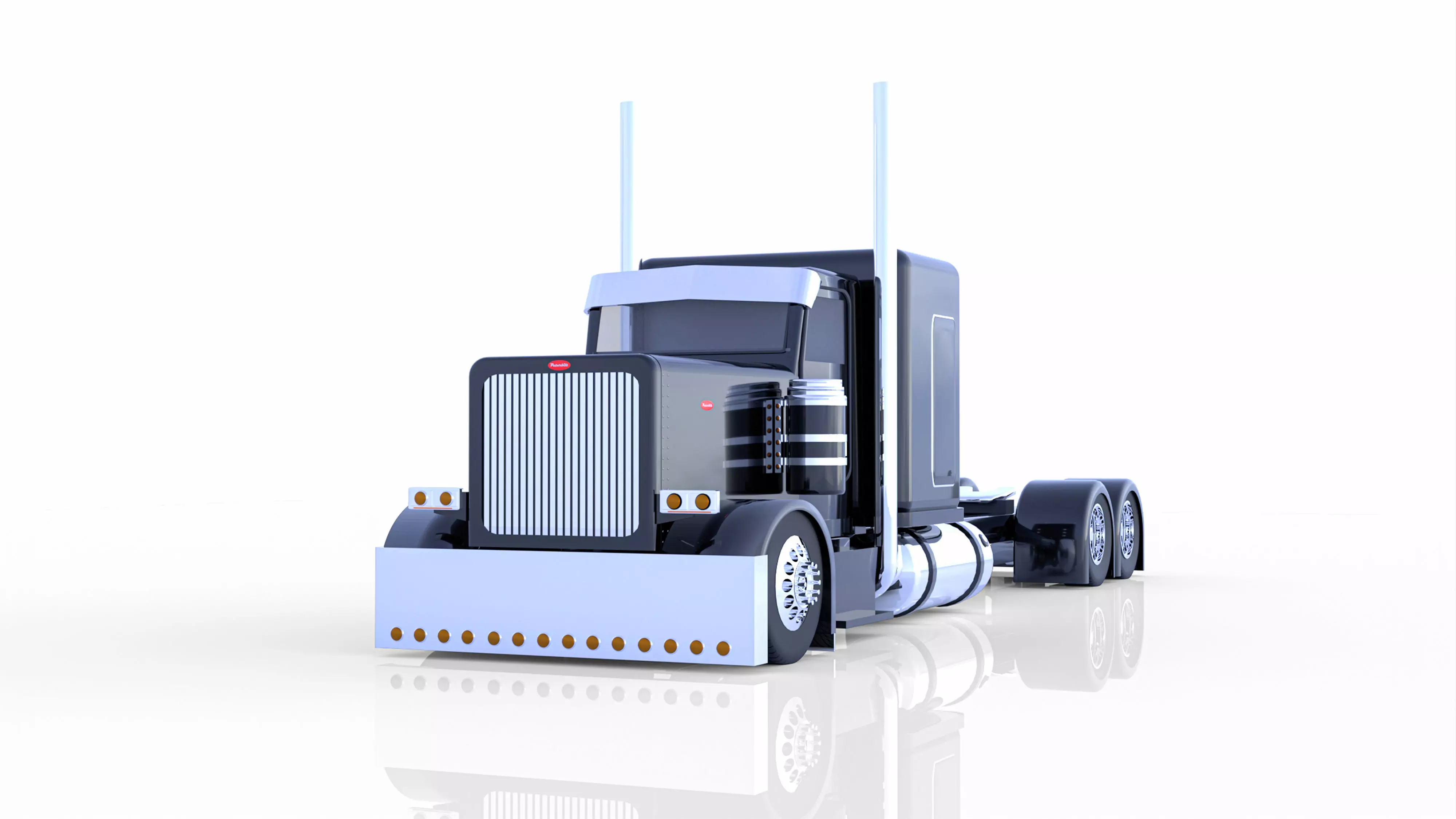 Peterbilt 379 Stretched 3D model_0