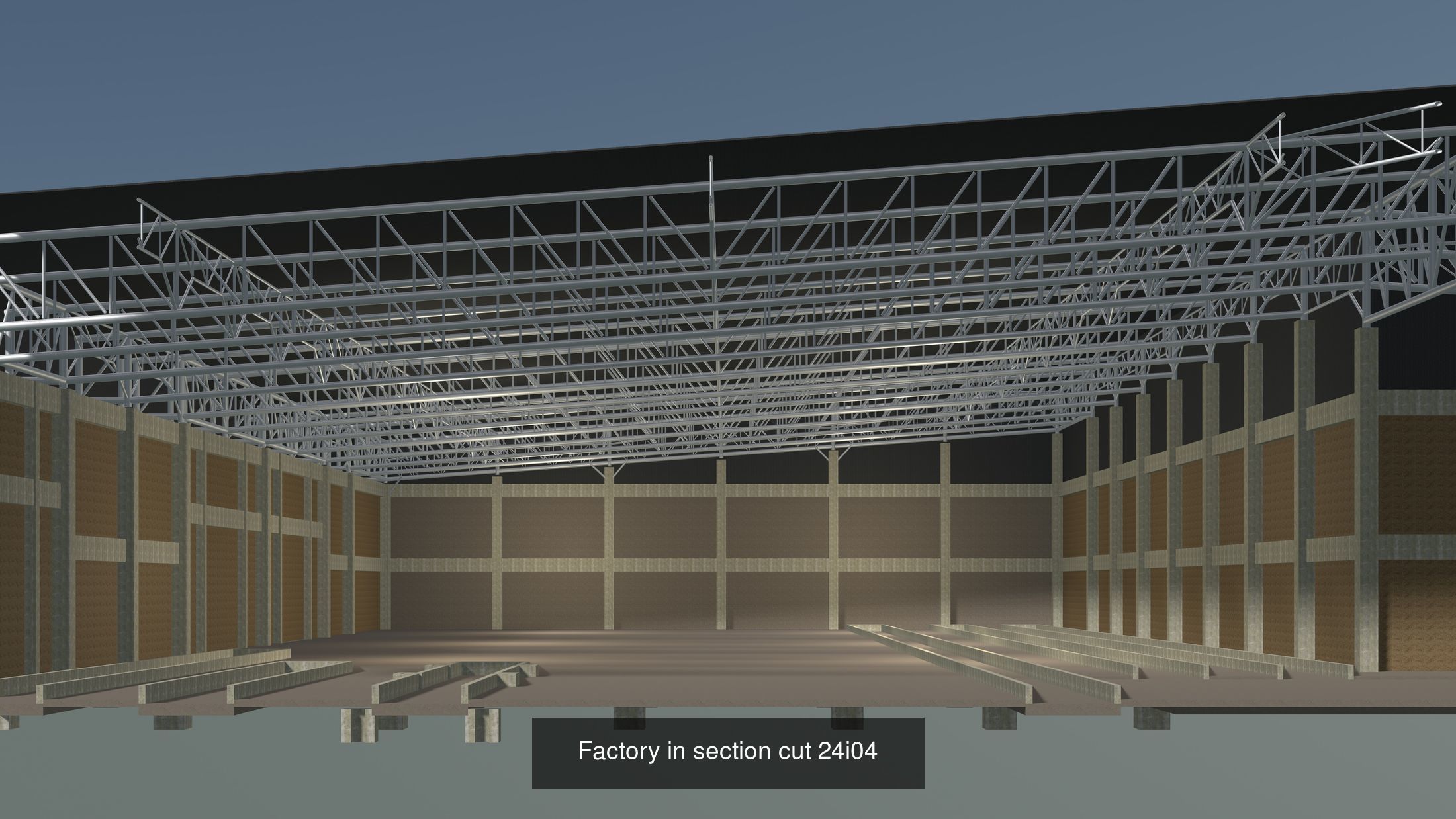 Industrial buildings in section cut set 01 3D Model Collection_4
