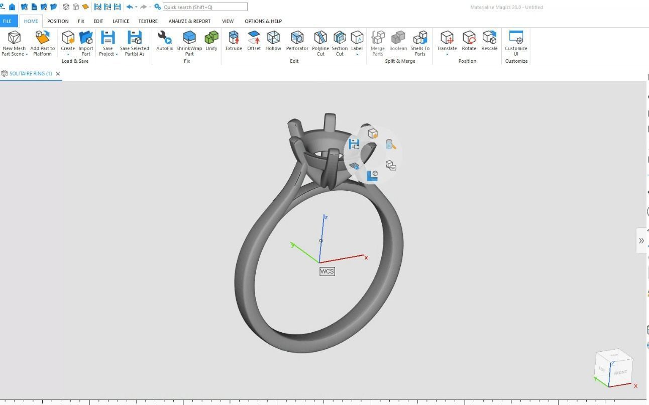 solitaire ring Free 3D model_7