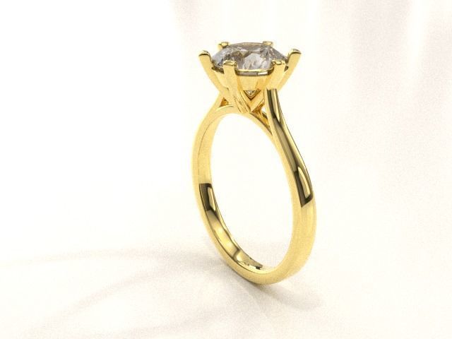 solitaire ring Free 3D model_1