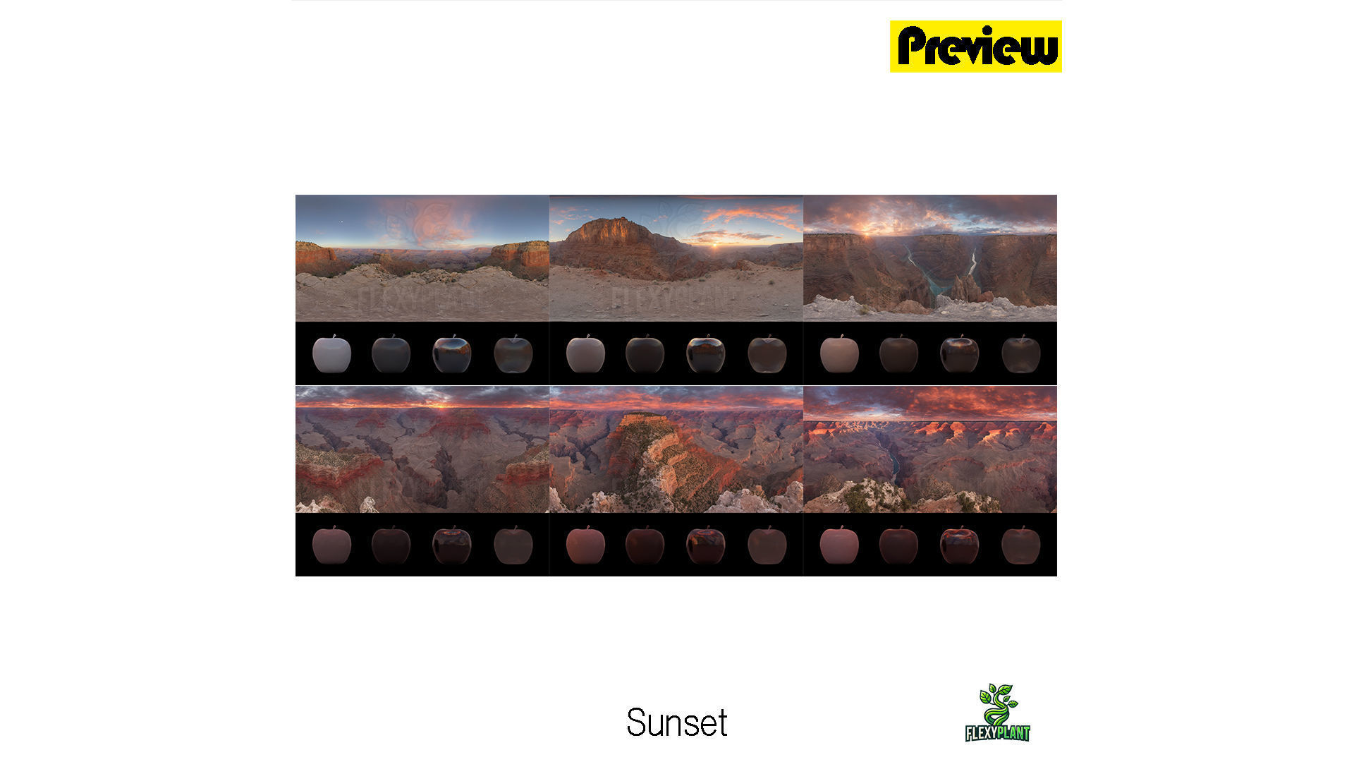 Realistic HDRI 24pcs 12k Grand Canyon Low-poly 3D model_3