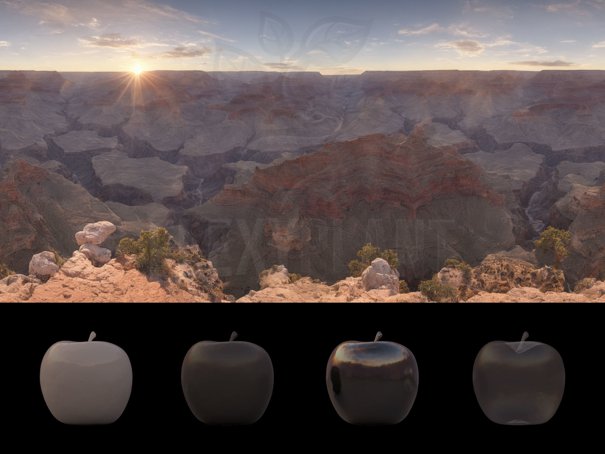 Realistic HDRI 24pcs 12k Grand Canyon Low-poly 3D model_10